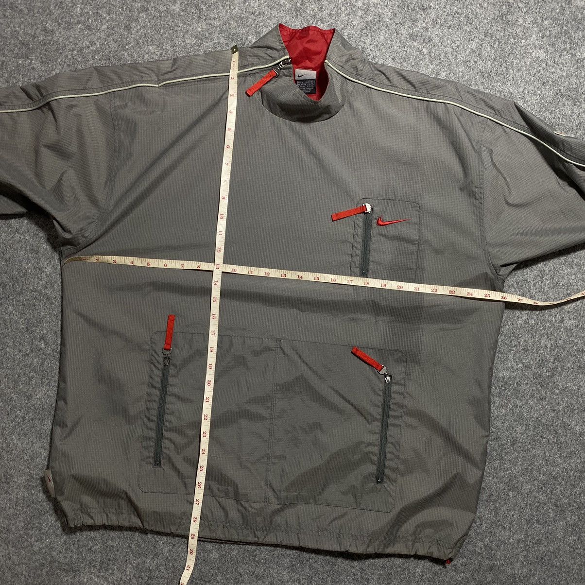 Nike Rare Nike Asymmetrical Hex Zip Jacket Y2K Ninja Pocket Neck Size US L / EU 52-54 / 3 - 18 Thumbnail