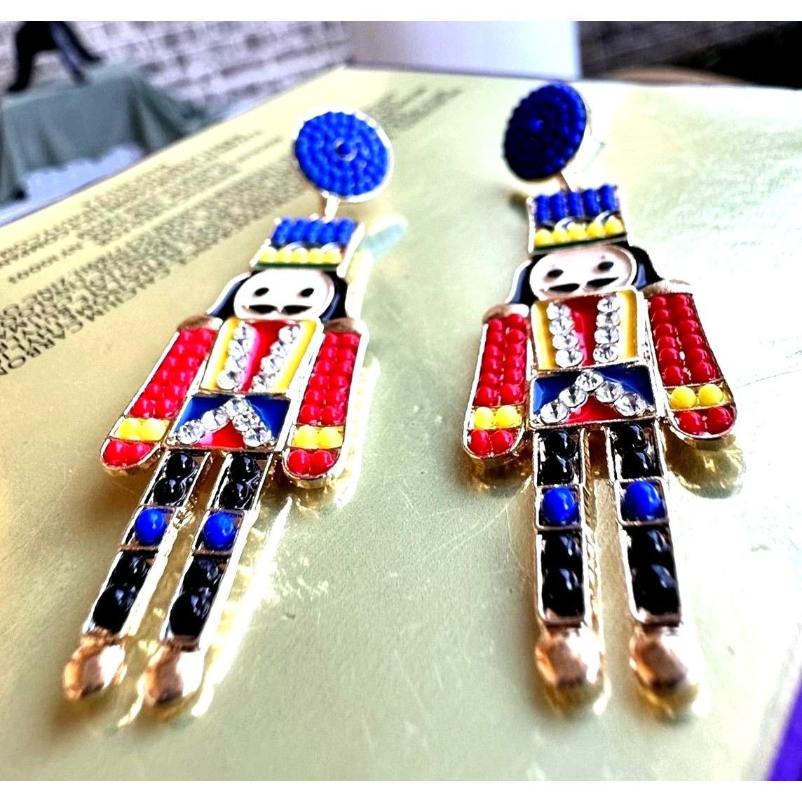 Handmade Nutcracker Earrings Toy Soldier New Christmas Ballet Jewelry Size ONE SIZE - 2 Thumbnail