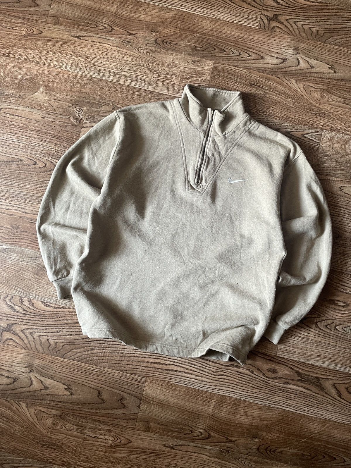 Nike Vintage Nike 1\4 Zip Small Logo Heavy Cotton Sweatshirt Size US S / EU 44-46 / 1 - 3 Thumbnail