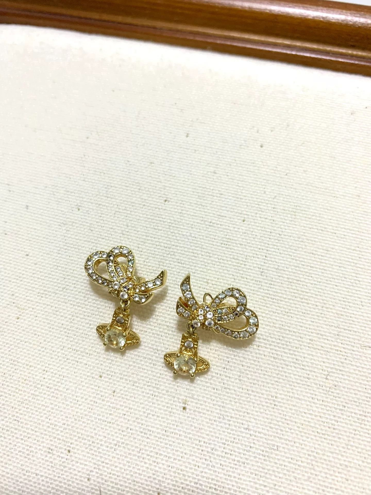 Vivienne Westwood Vivienne Westwood Bow Saturn Earrings Size ONE SIZE - 1 Thumbnail