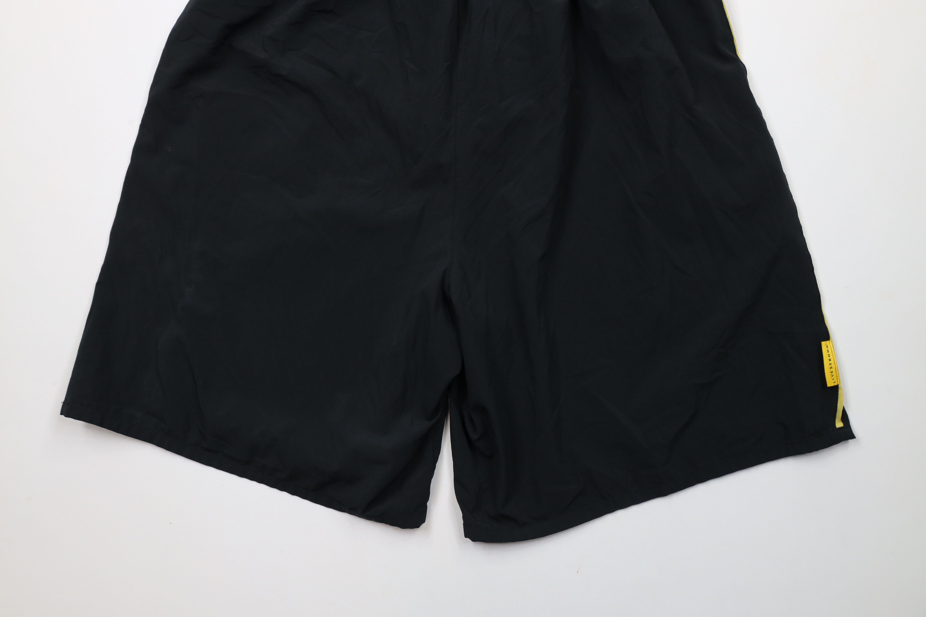Nike × Vintage Vintage Nike Livestrong Mini Swoosh Striped Lined Shorts Size US 36 / EU 52 - 14 Thumbnail