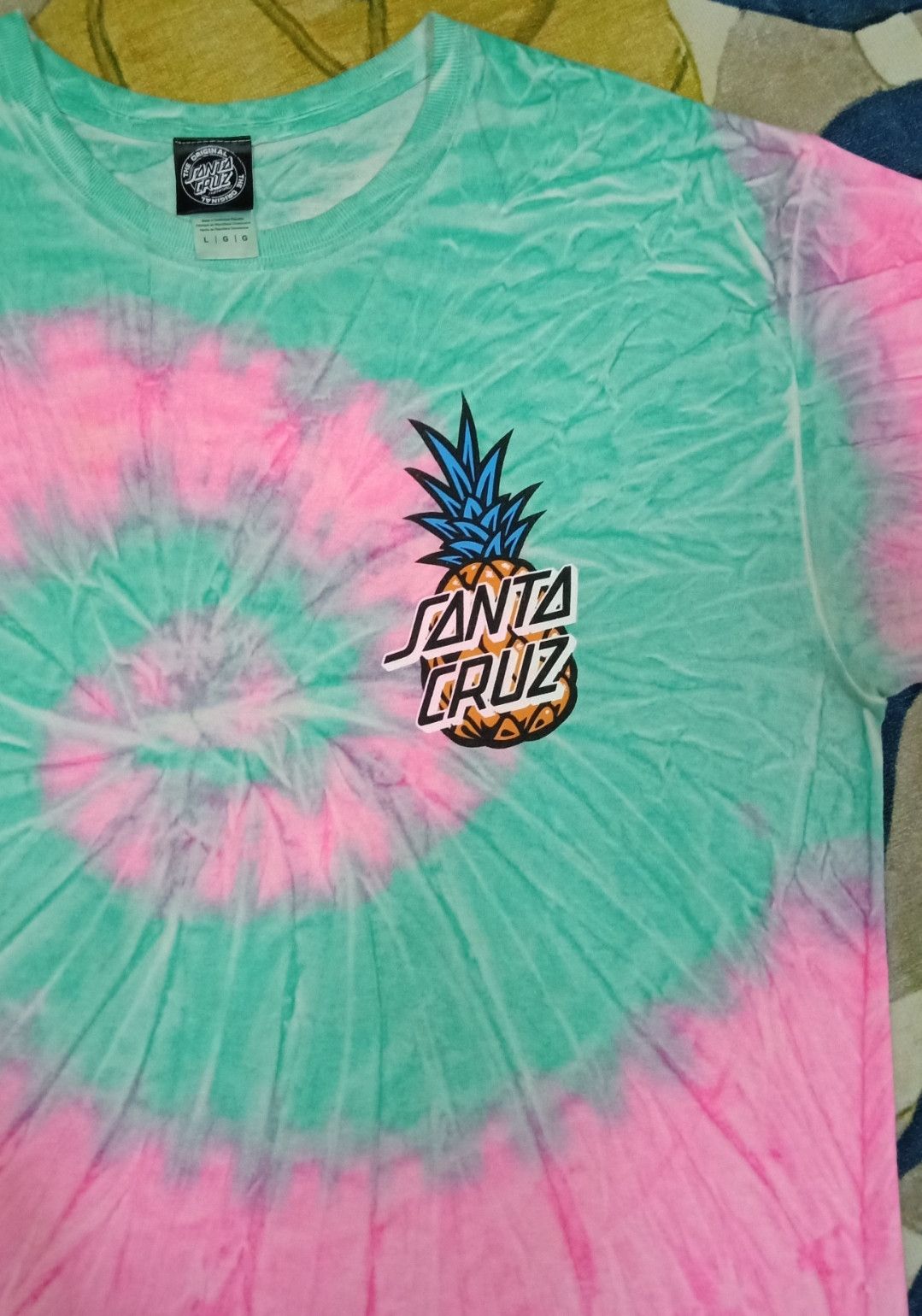 Santa Cruz Skateboards Santa Cruz Pineapple Tie-dye T-shirt Size US L / EU 52-54 / 3 - 4 Thumbnail