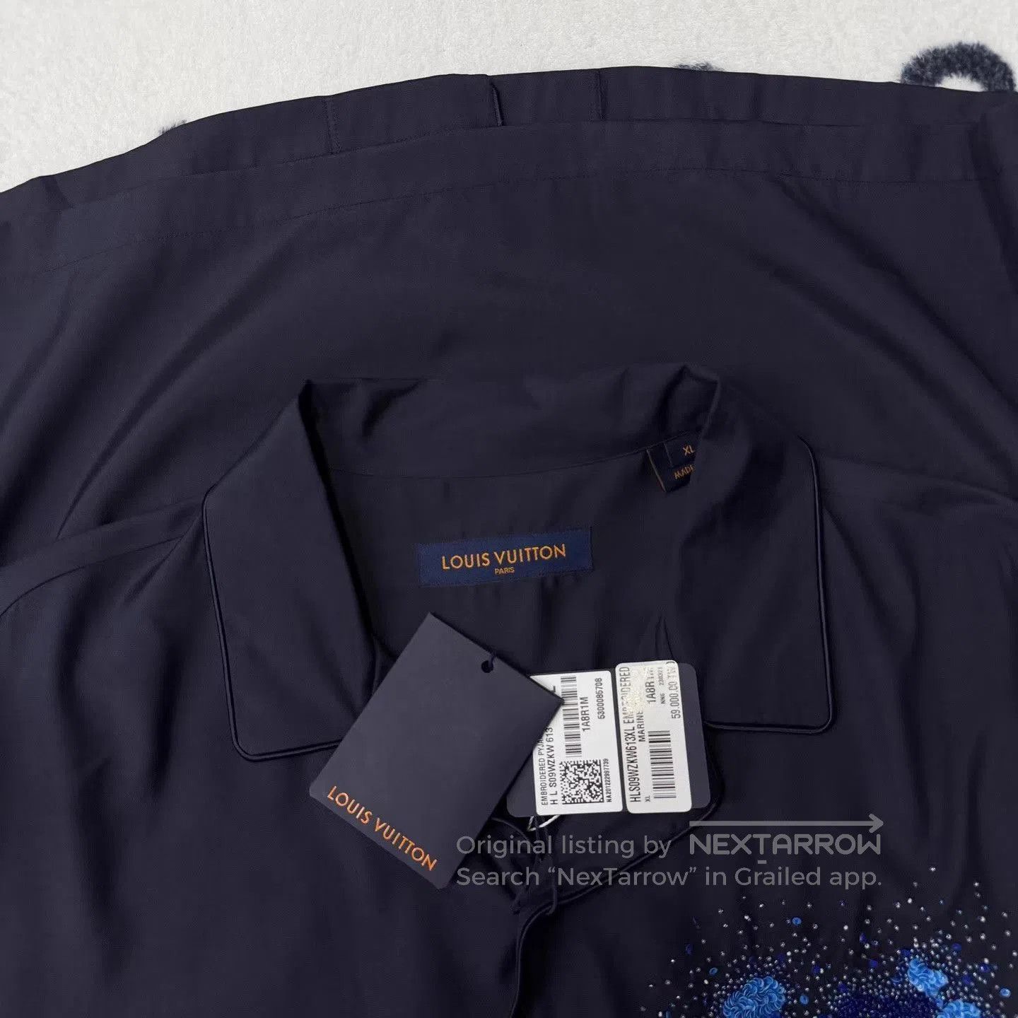 Louis Vuitton Blue Embroidered Long Sleeve Button. Size US XL / EU 56 / 4 - 5 Thumbnail