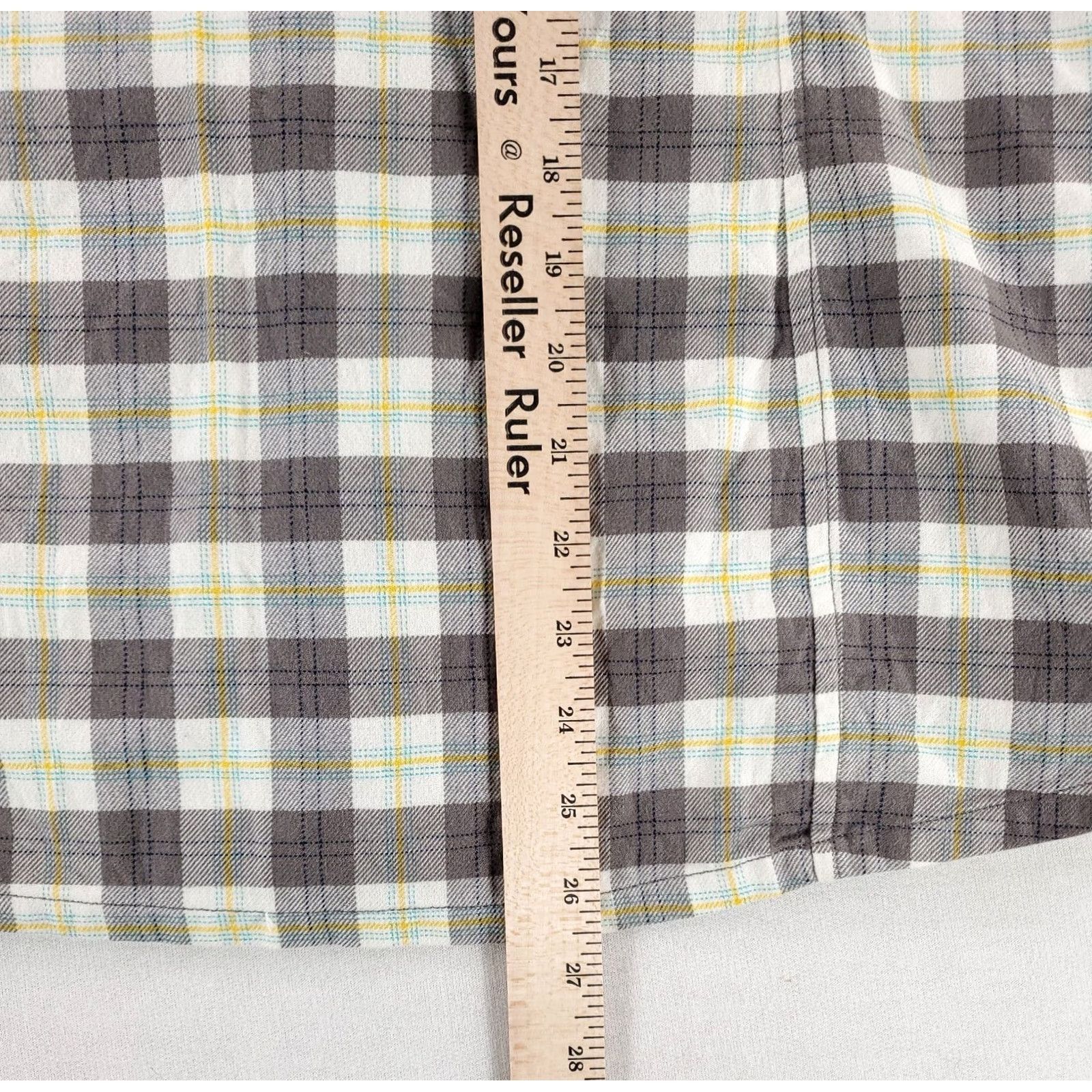 Vintage VINTAGE Stio Flannel Shirt Plaid Gray Yellow White Long Sleeve Women's M Size M / US 6-8 / IT 42-44 - 6 Thumbnail