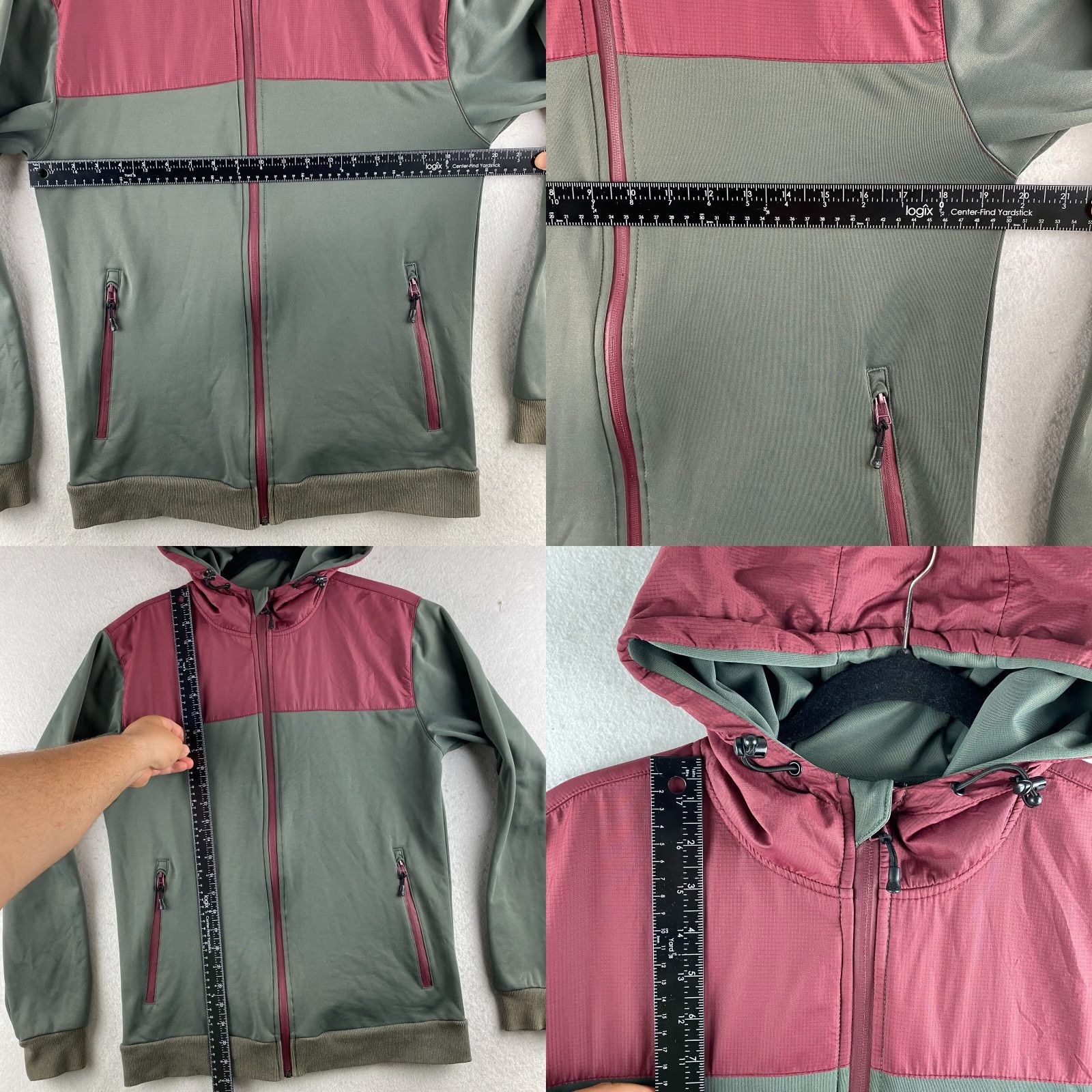 Vintage DC Hoodie Mens Small S Gray Full Zip Fleece Softshell Adjustable Hood Pockets Size US S / EU 44-46 / 1 - 8 Thumbnail