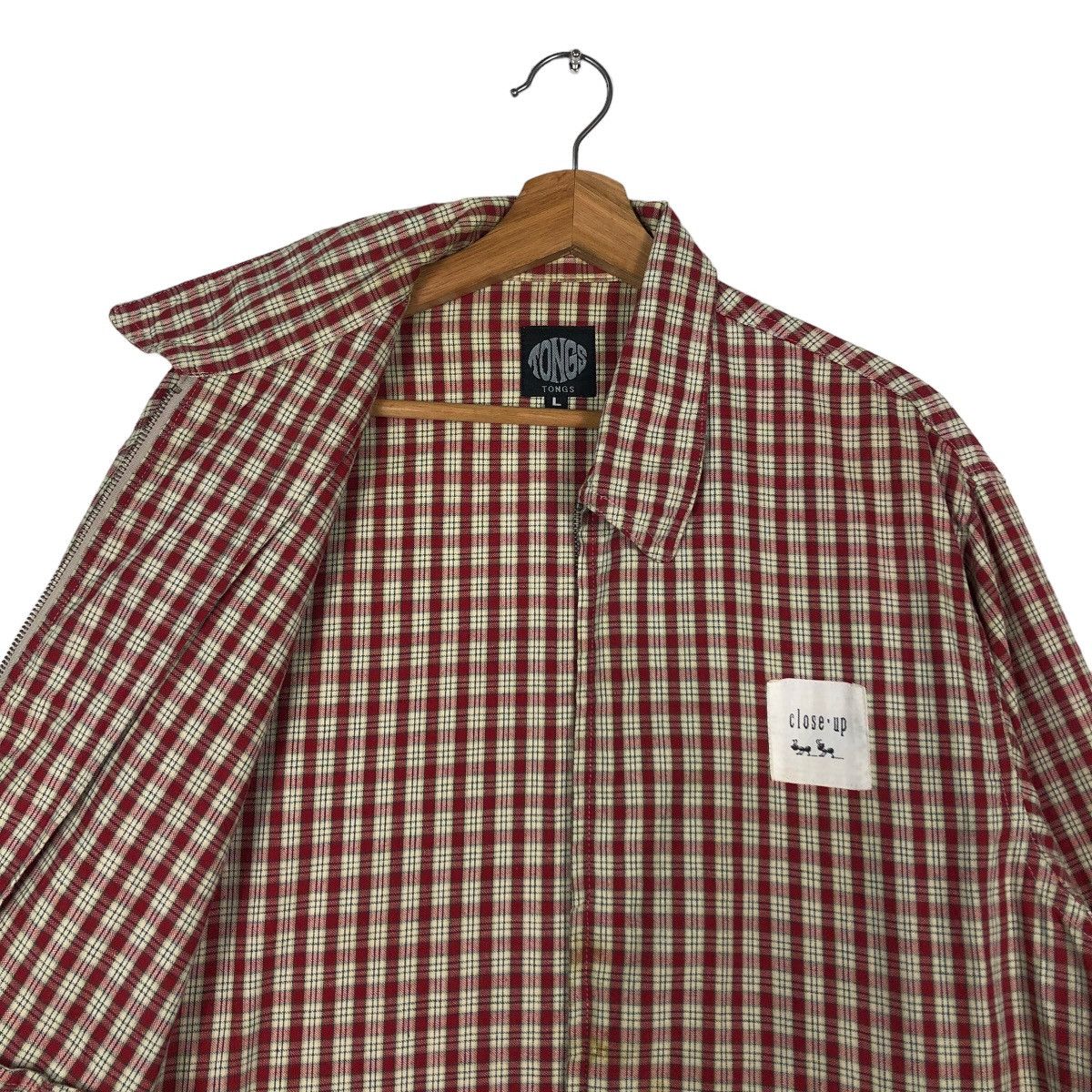 Flannel 🔥90s Vintage Flannel Jacket Tartan Design Tong Issey Moyake Size US L / EU 52-54 / 3 - 9 Thumbnail