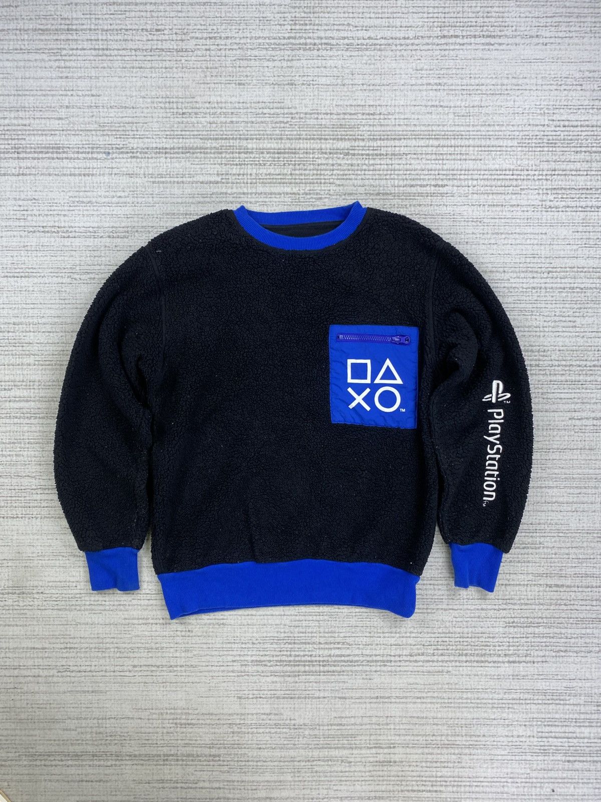 GU × Playstation × Vintage Vintage Playstation X Gu Rare Black Fleece Sweatshirt Size US M / EU 48-50 / 2 - 1 Thumbnail