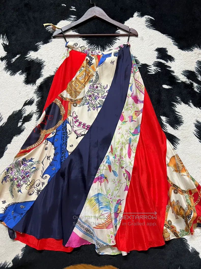 Comme des Garcons Comme Des Garcons size M Patchwork Silk Skirt Size 23" - 6 Thumbnail