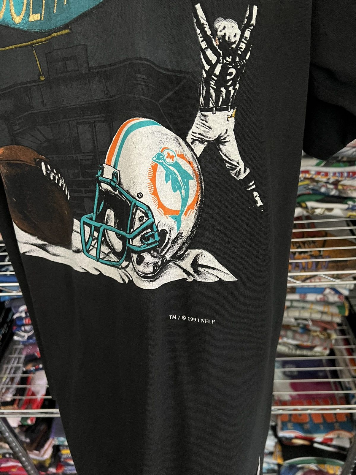 Nutmeg 1993 Miami Dolphins NFL Team Tee Embroidered Super Bowl Size US L / EU 52-54 / 3 - 5 Thumbnail