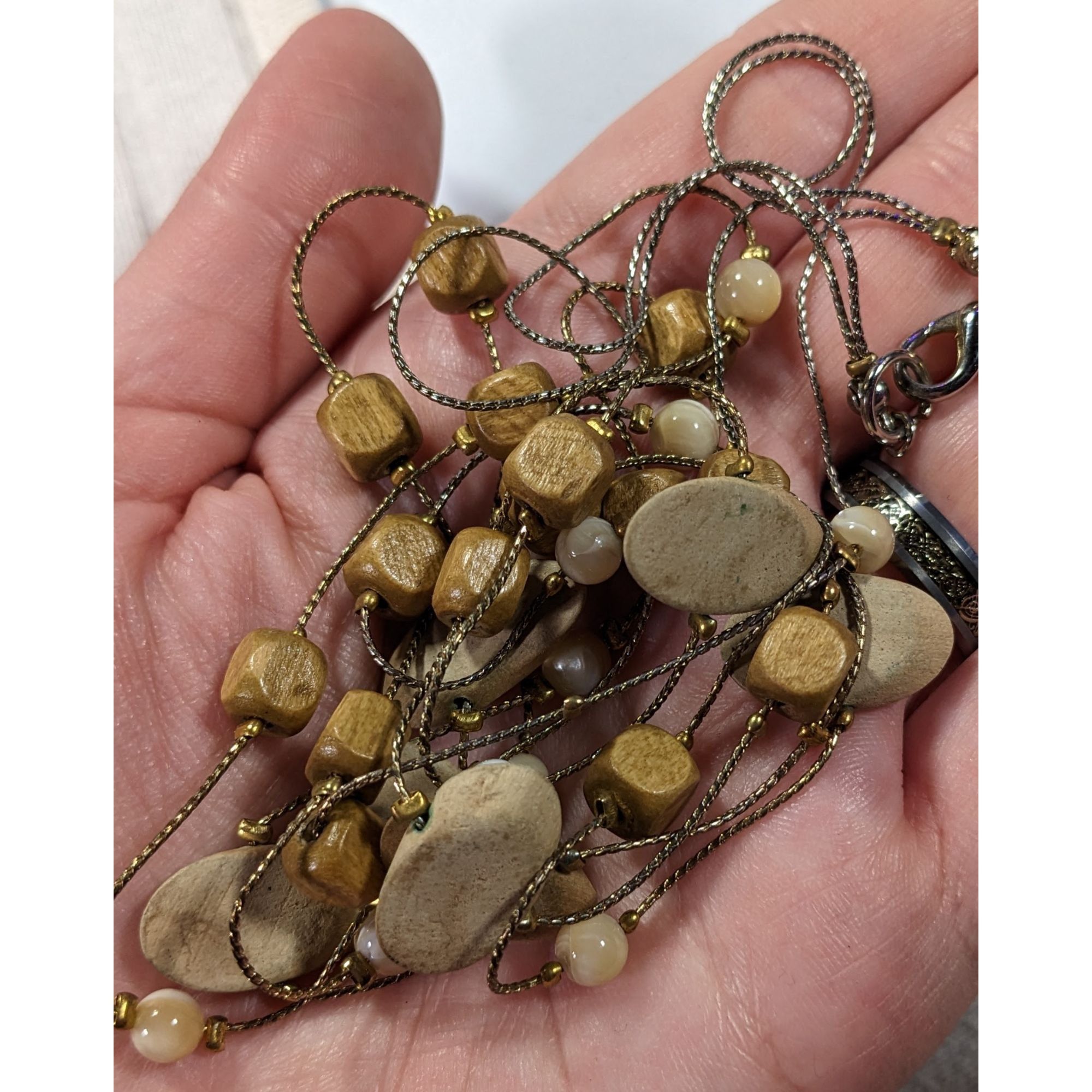 Other Elegant Multilayer Wood Beaded Station Necklace Size ONE SIZE - 8 Thumbnail