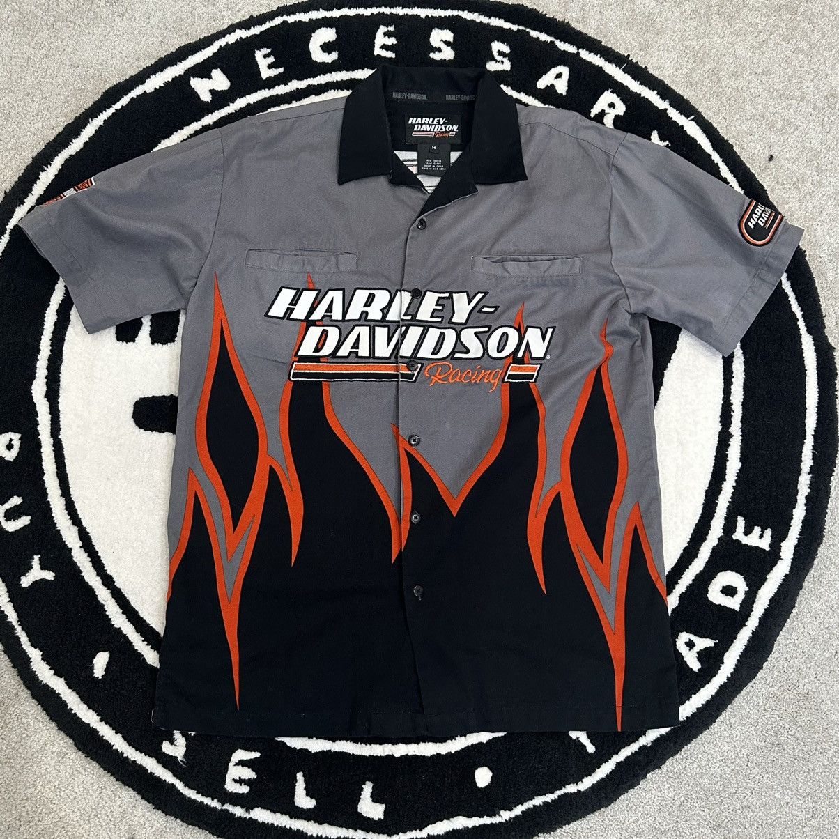 Harley Davidson Harley-Davidson Screamin Eagle Flames Button Up Size US M / EU 48-50 / 2 - 1 Thumbnail