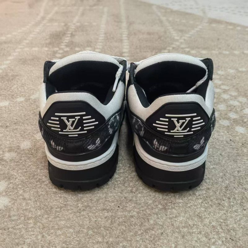 Louis Vuitton Louis Vuitton Trainer Maxi Black and White Sneakers -2508 Size US 7.5 / EU 40-41 - 3 Thumbnail