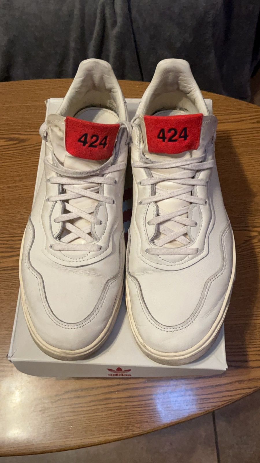 424 × Adidas 424 Off-White adidas Originals Edition SC Premiere Sneakers Size US 12 / EU 45 - 1 Thumbnail