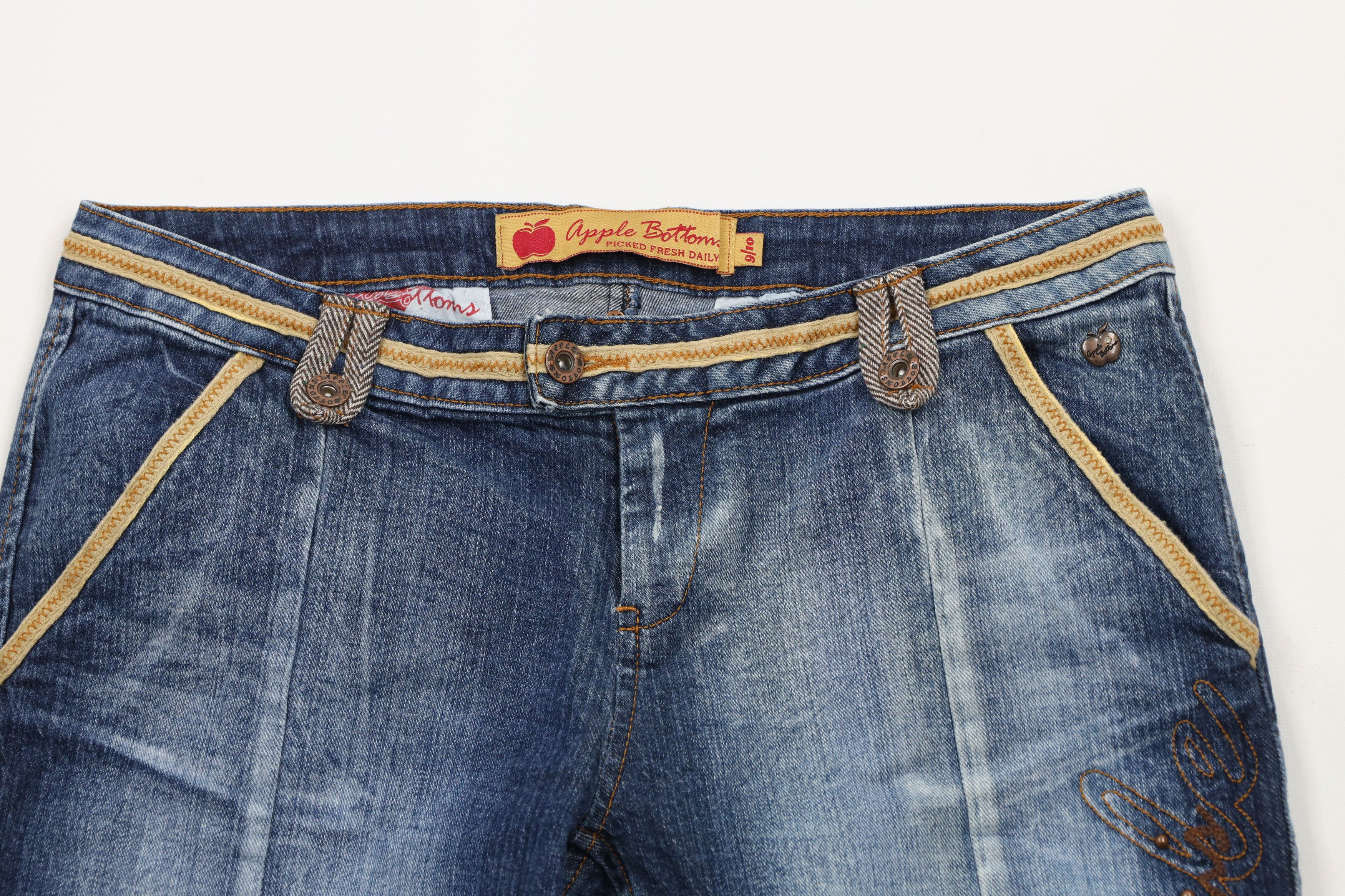Vintage Vintage Y2K Apple Bottoms Jeans Out Denim Capris Jeans Blue Size 32" / US 10 / IT 46 - 2 Thumbnail