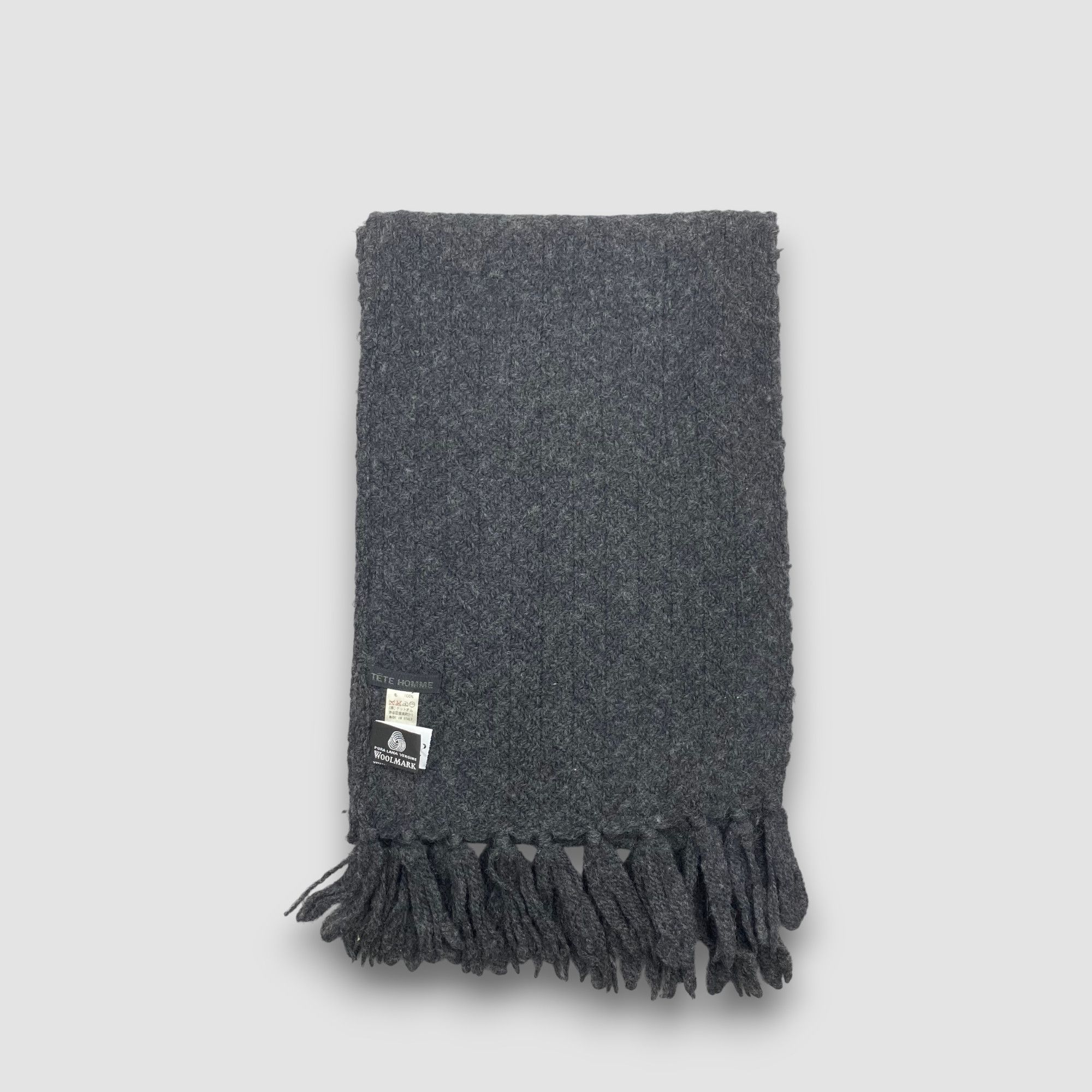 Tete Homme Vintage Tete Homme Scarf Muffler Wool Issey Miyake Scarves Size ONE SIZE - 2 Thumbnail