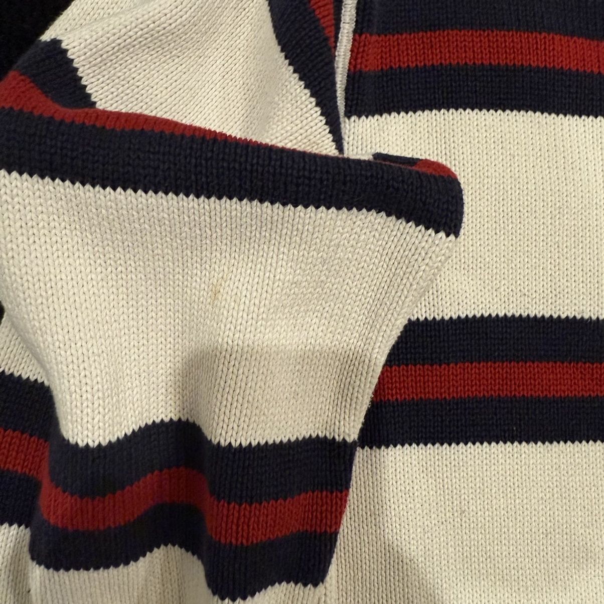 Tommy Hilfiger TOMMY HILFIGER STRIPED KNIT SWEATER Size US XL / EU 56 / 4 - 4 Thumbnail
