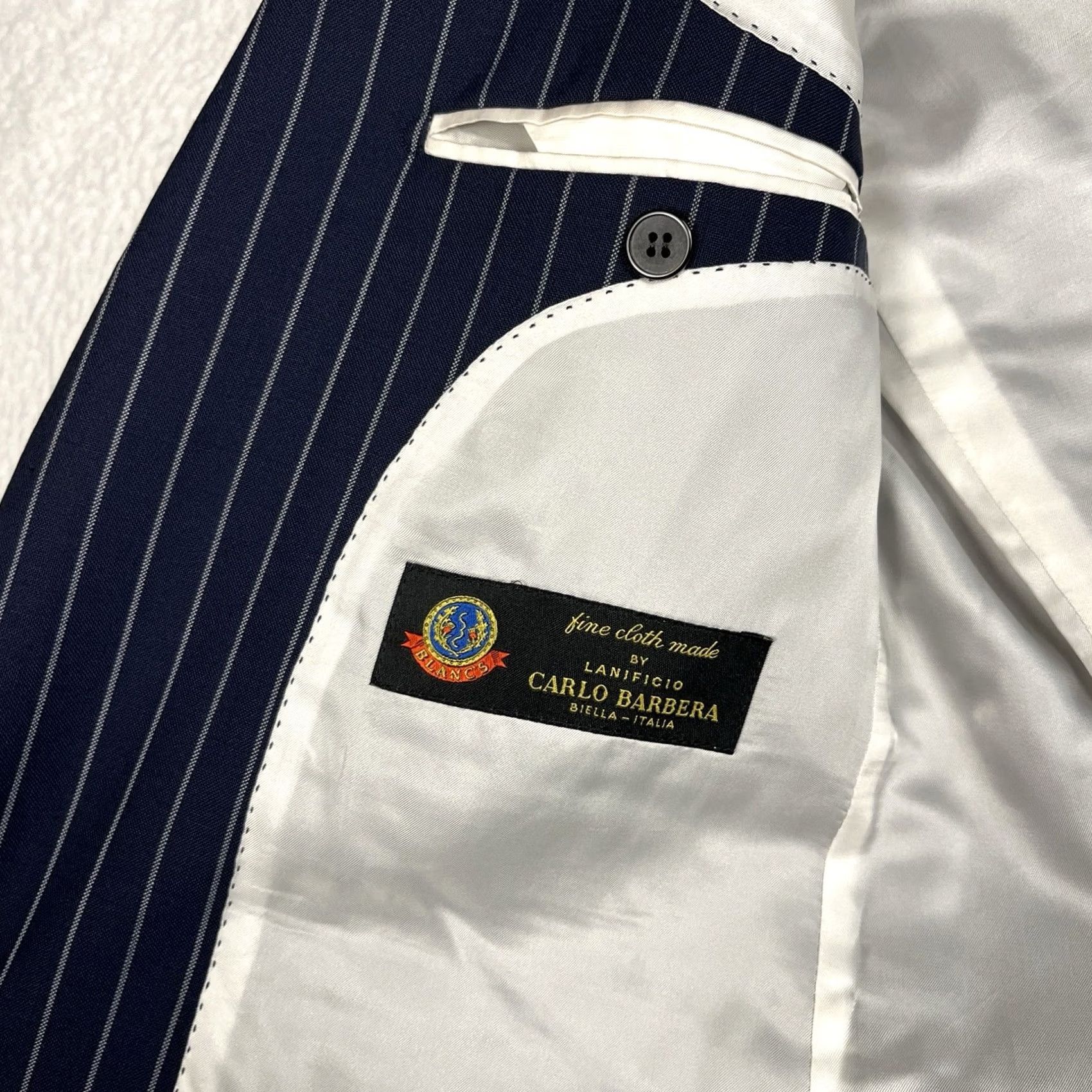 Suitsupply Suitsupply Blazer Mens US 40R Wool Pinstripe Havana Wide Lapel Slim Double-Vented Notch Single-Breasted Two-Button Jacket Suit Size 40R - 3 Thumbnail