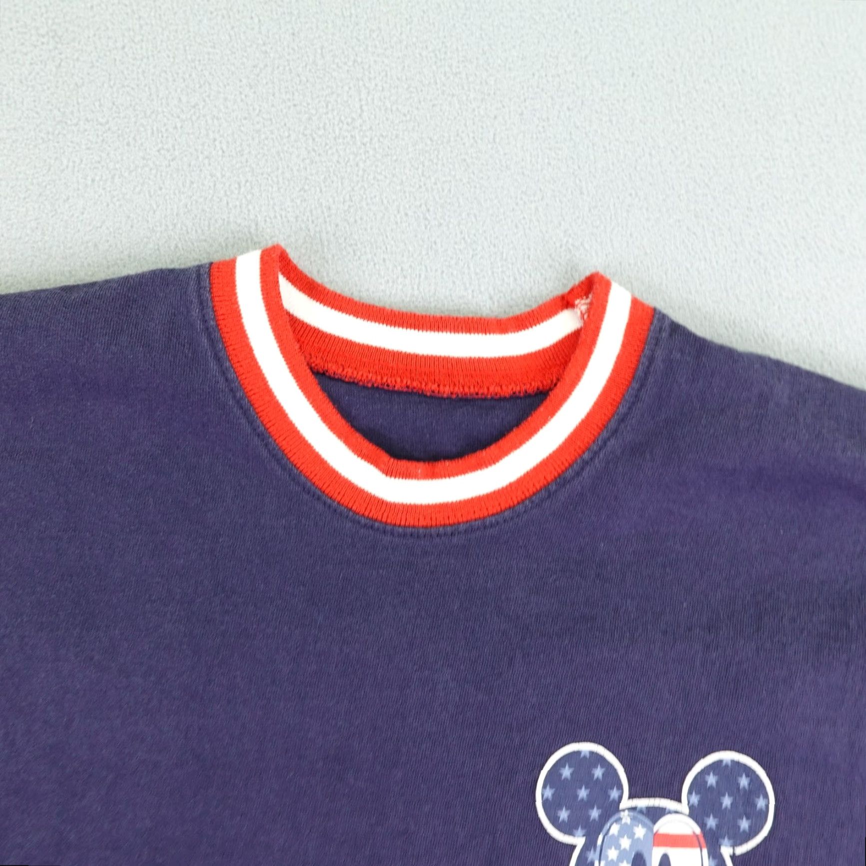Disney VINTAGE Disney Mickey Mouse Spirit Jersey T-Shirt Men Medium Blue Red Patriotic USA Flag 90s Size US M / EU 48-50 / 2 - 2 Thumbnail