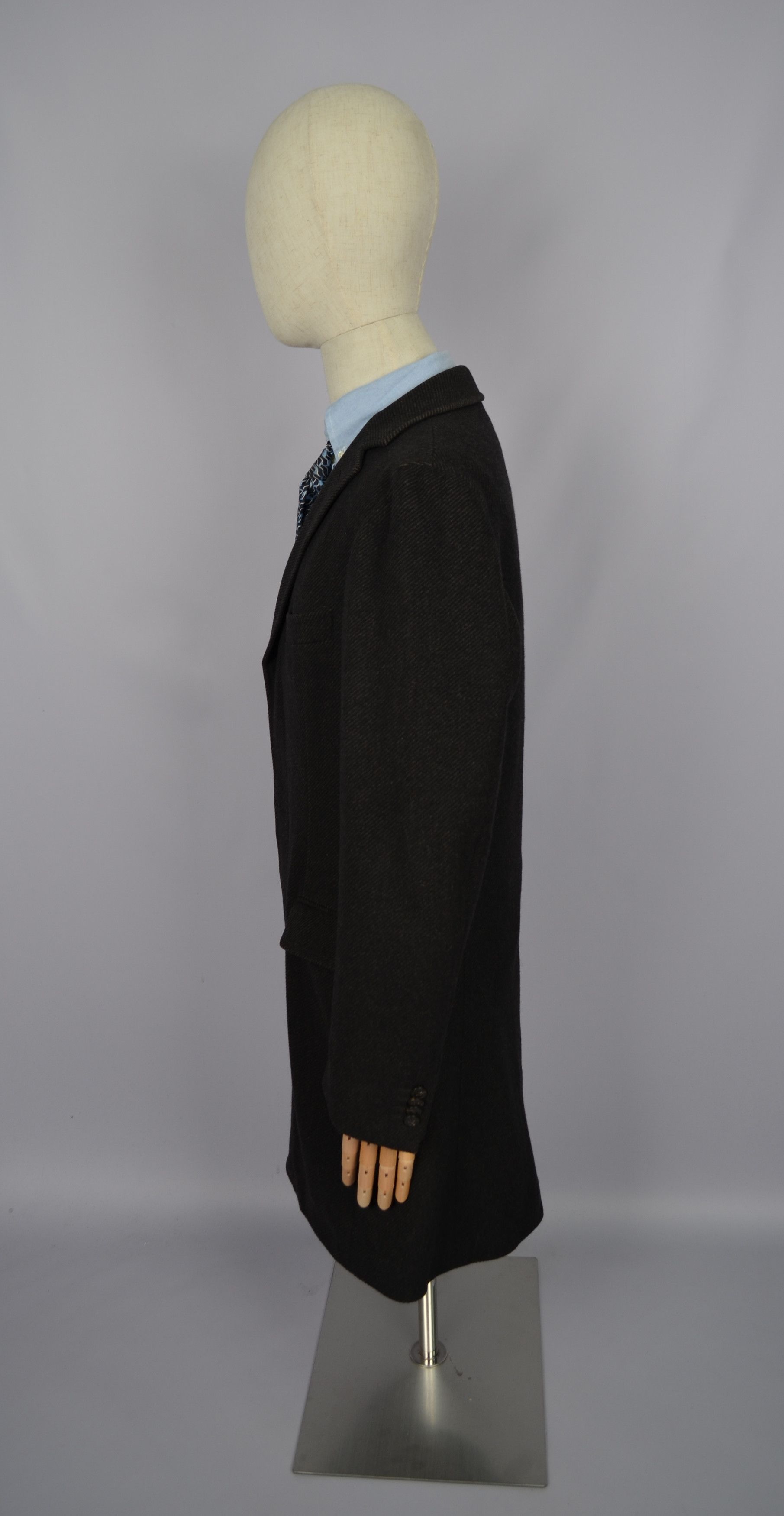 Designer × Z Zegna Z Zegna 100% Wool Black/Brown Pea Car Coat Jacket Sz 50/M Size US M / EU 48-50 / 2 - 5 Thumbnail