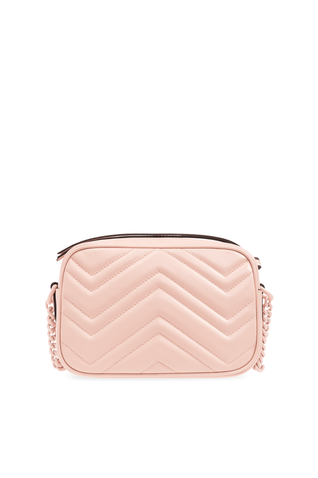 Gucci GUCCI GG Marmont Mini Light Pink Chevron Shoulder Bag Size ONE SIZE - 2 Thumbnail