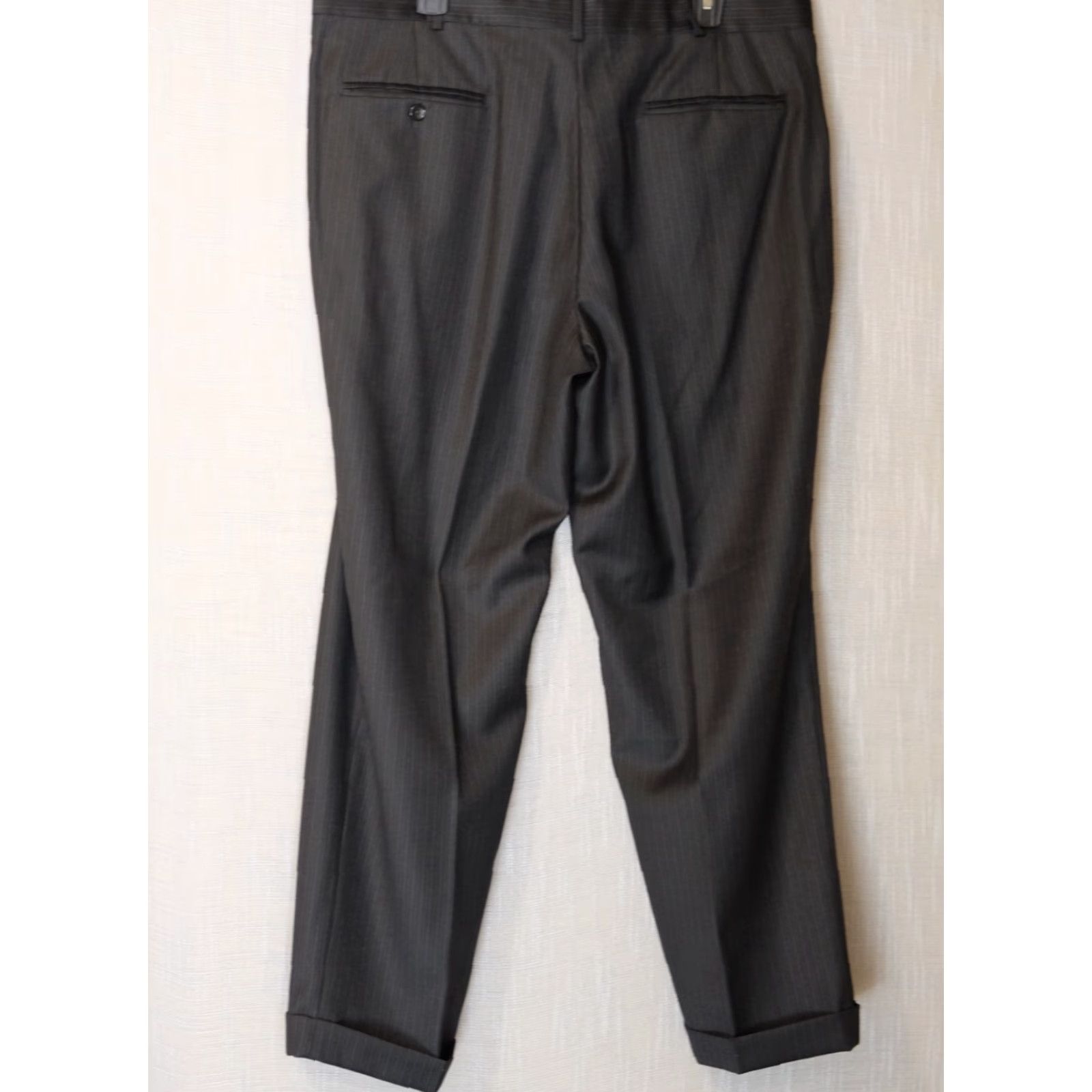 Dockers DOCKERS Dress Pants Black Stripe Cuffed Mens 38 x 29 Wool Blend Size US 38 / EU 54 - 5 Thumbnail