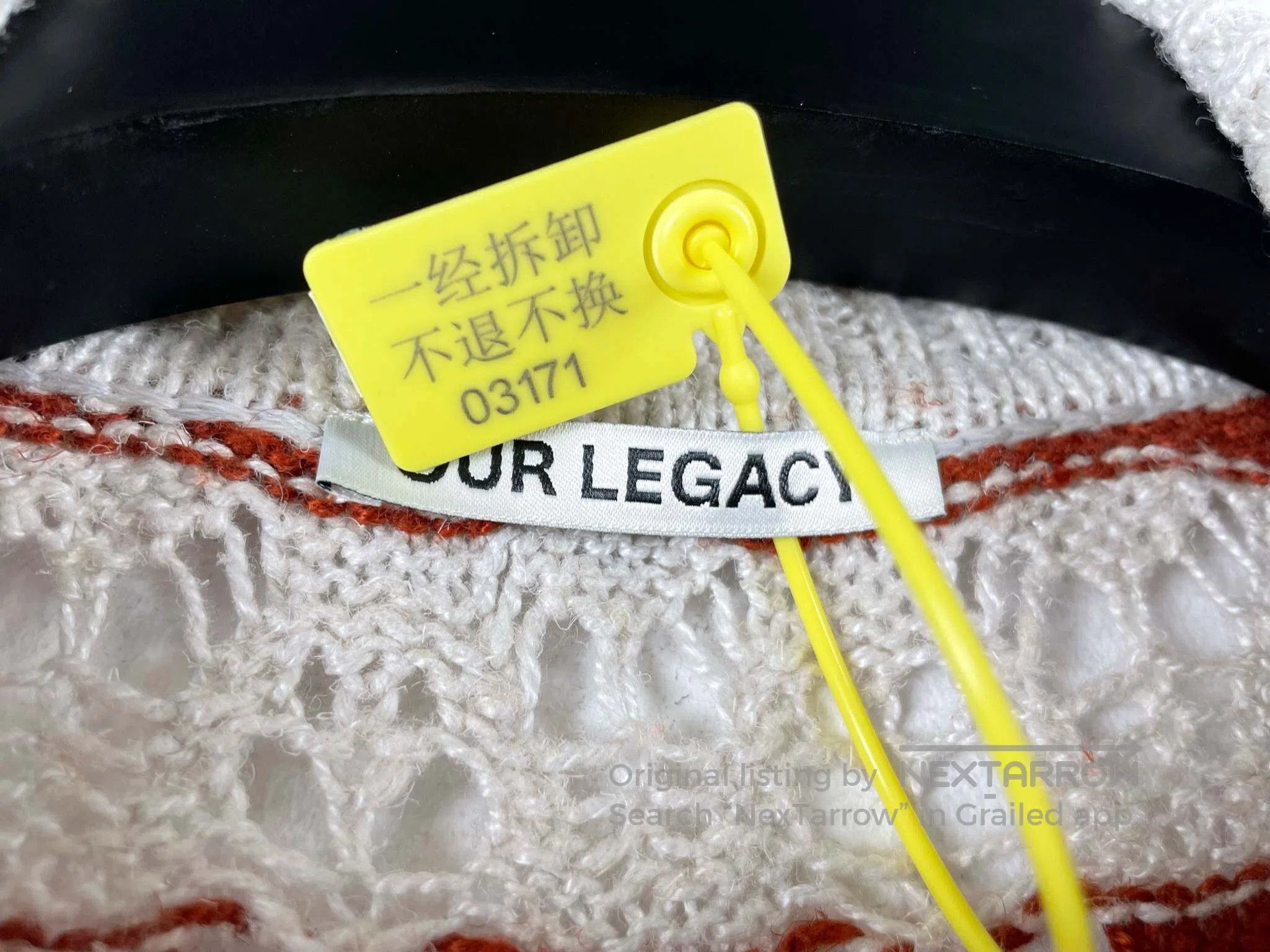Our Legacy Our Legacy V-neck Red and White Striped Knit Short Sleeve Size US S / EU 44-46 / 1 - 5 Thumbnail