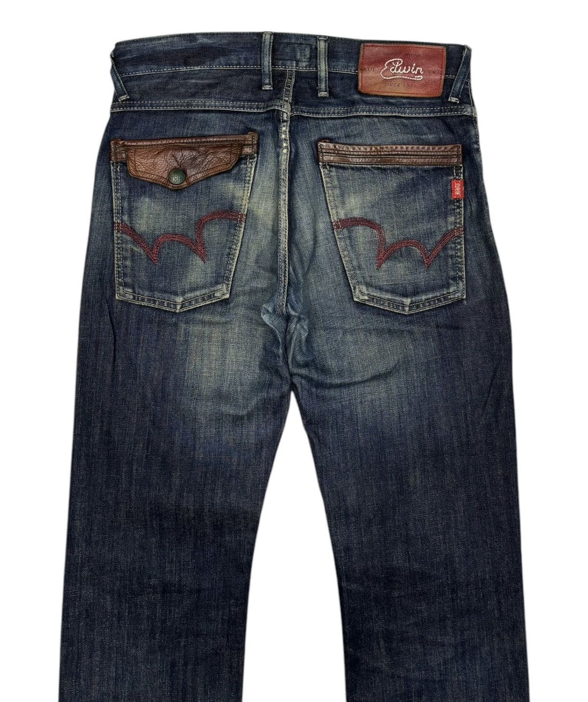 Kapital EDWIN BLUE TRIP RUSTY TOKYO FLARE DISTRESS DENIM JEANS Size US 32 / EU 48 - 6 Thumbnail