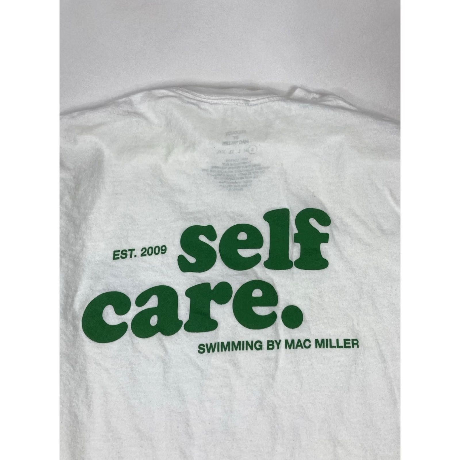 Vintage VINTAGE Mac Miller Self Care Swimming Graphic T-shirt Women Small White Music Size S / US 4 / IT 40 - 2 Thumbnail
