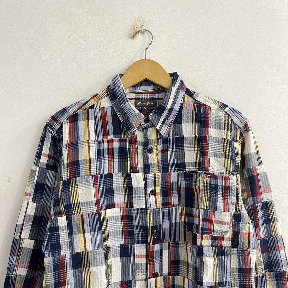 Japanese Brand Eddie Bauer Patchwork Button Up Shirt Size US S / EU 44-46 / 1 - 2 Thumbnail