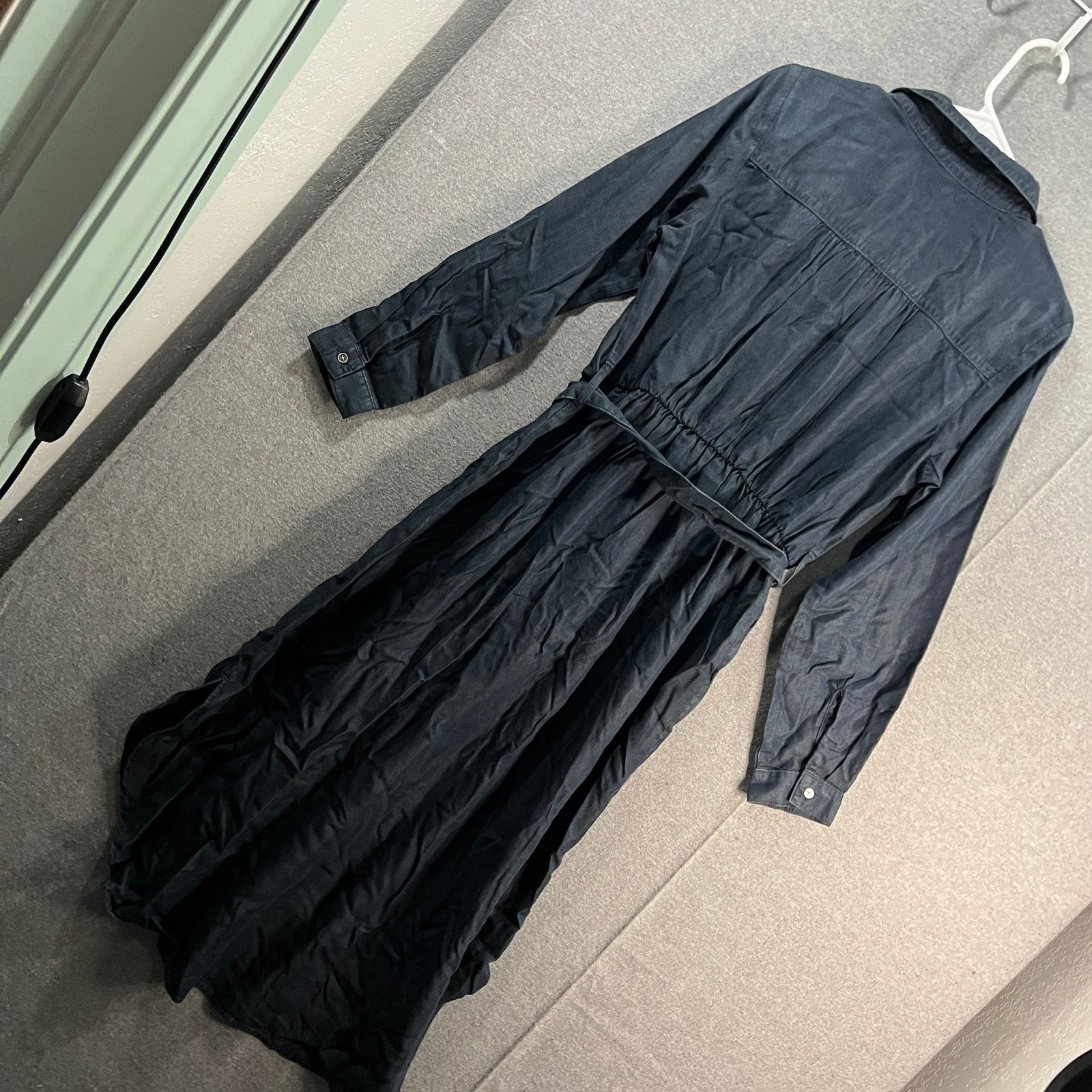 Other Side Stitch Belted Midi Dress with Curved Hem Vintag Size S / US 4 / IT 40 - 2 Thumbnail