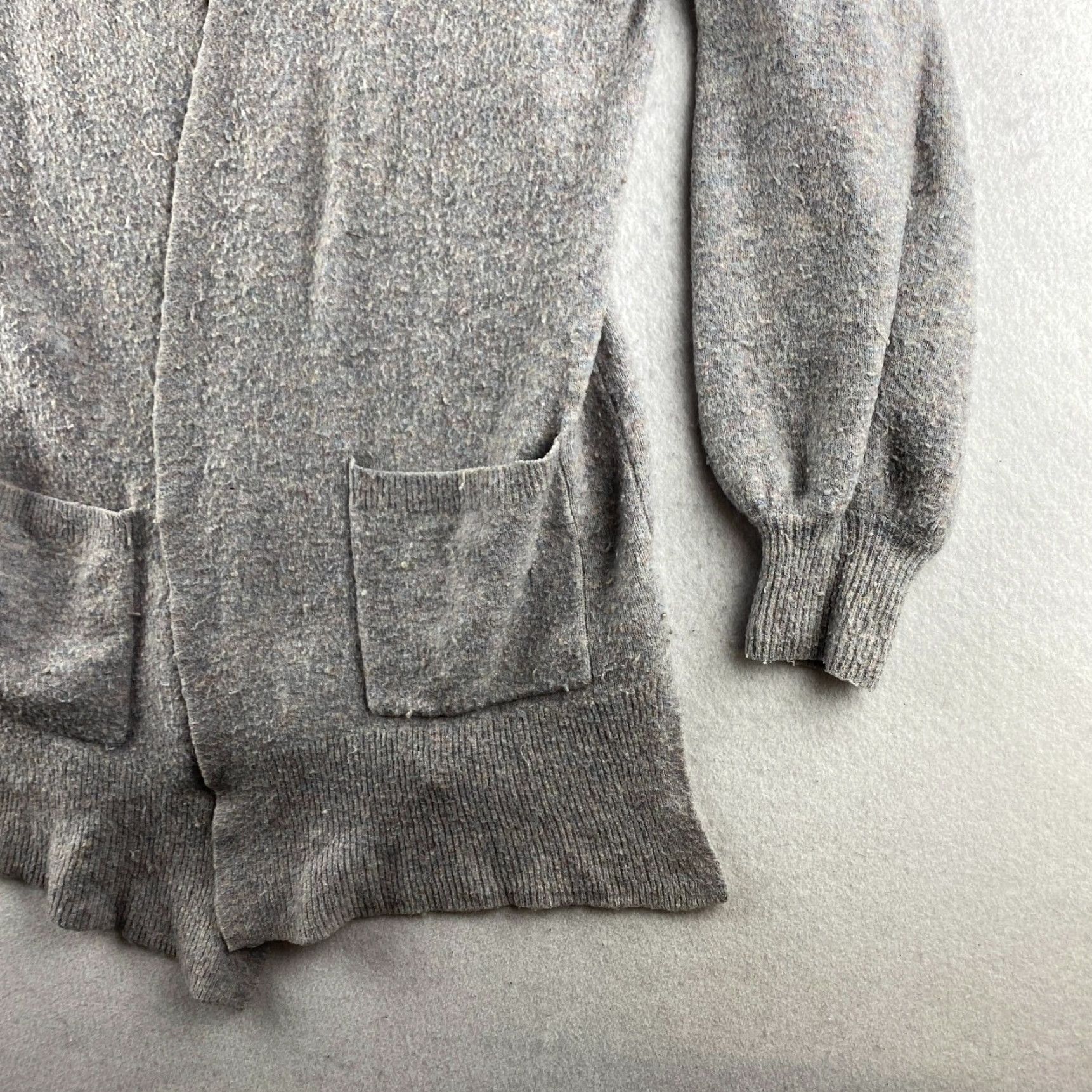 Madewell Madewell Cardigan Sweater Womens M Open Front Gray Alpaca Wool Blend Knit Contemp Casual Modern Size M / US 6-8 / IT 42-44 - 6 Thumbnail