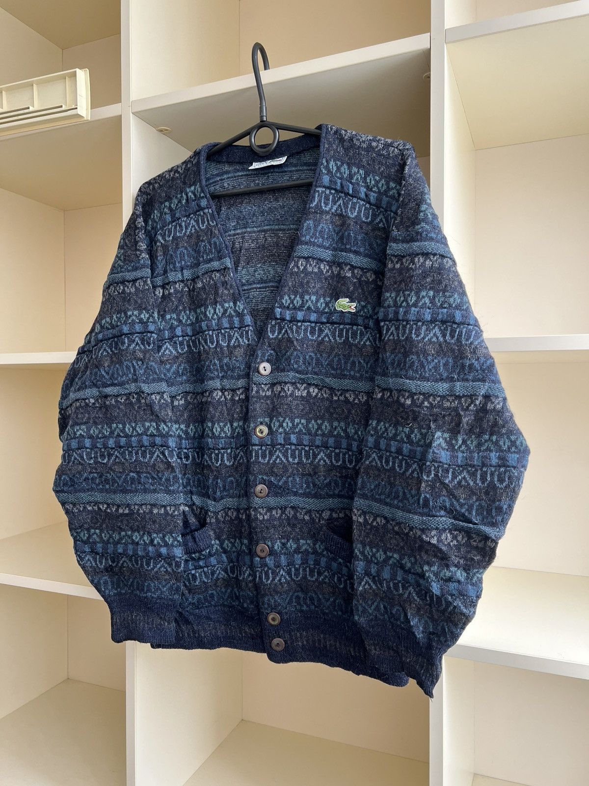 Lacoste Vintage 1990s Lacoste Cardigan Sweater Size US L / EU 52-54 / 3 - 3 Thumbnail