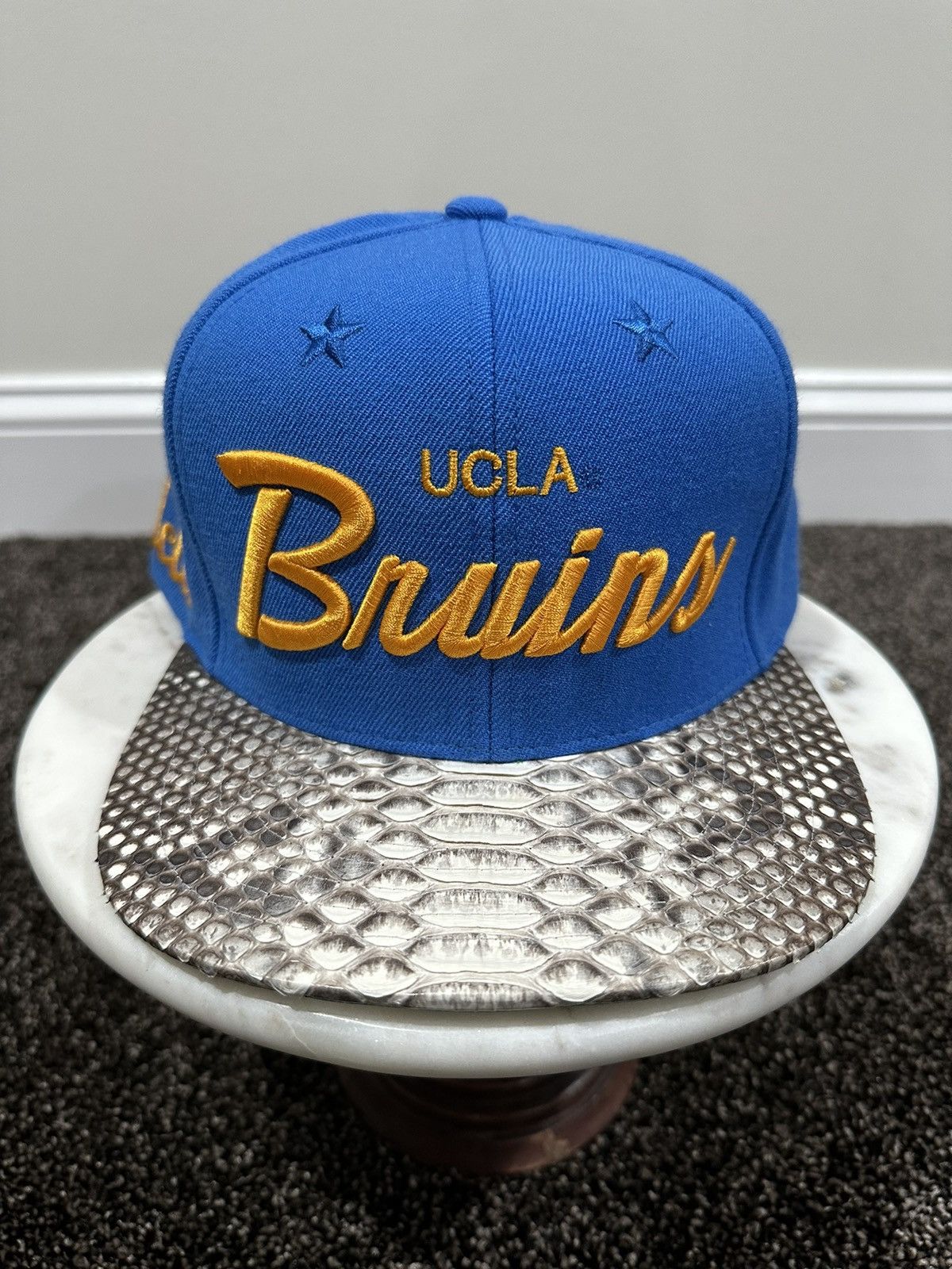 image of Just Don X Mitchell & Ness NCAA Ucla Bruins Snakeskin Hat in Blue, Men's