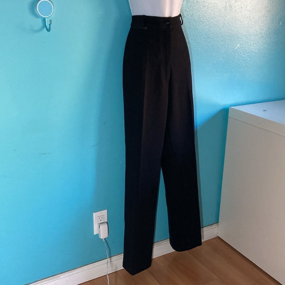 St. John St. John Sport Womens Size 10 Black Straight Leg Equestrian Patch Pants Size 32" / US 10 / IT 46 - 9 Thumbnail