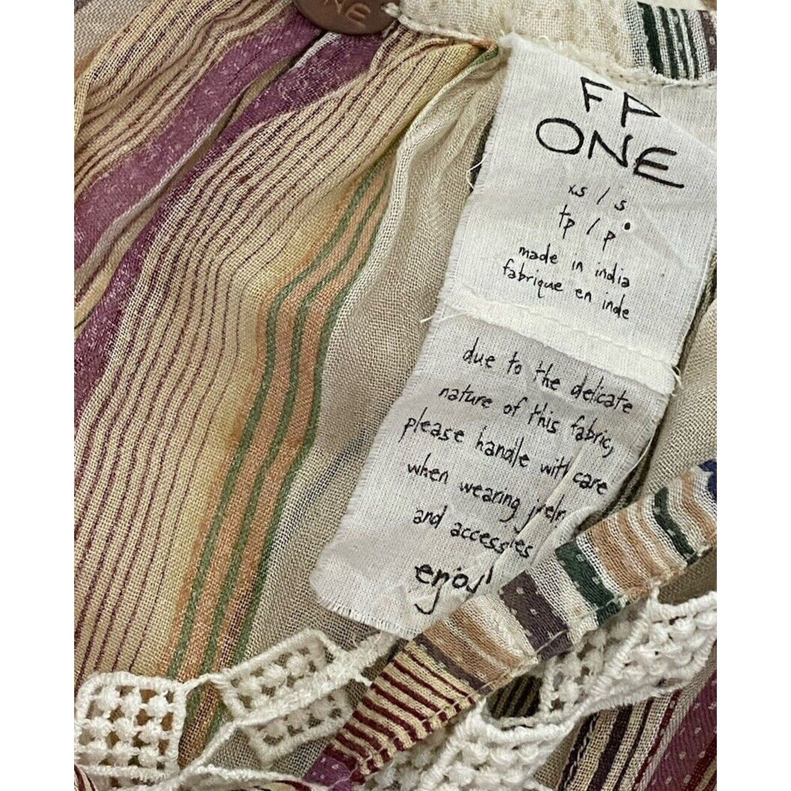Free People Free People One Top S XS Tunic Boho Long Sleeve Top Sheer Size S / US 4 / IT 40 - 5 Thumbnail