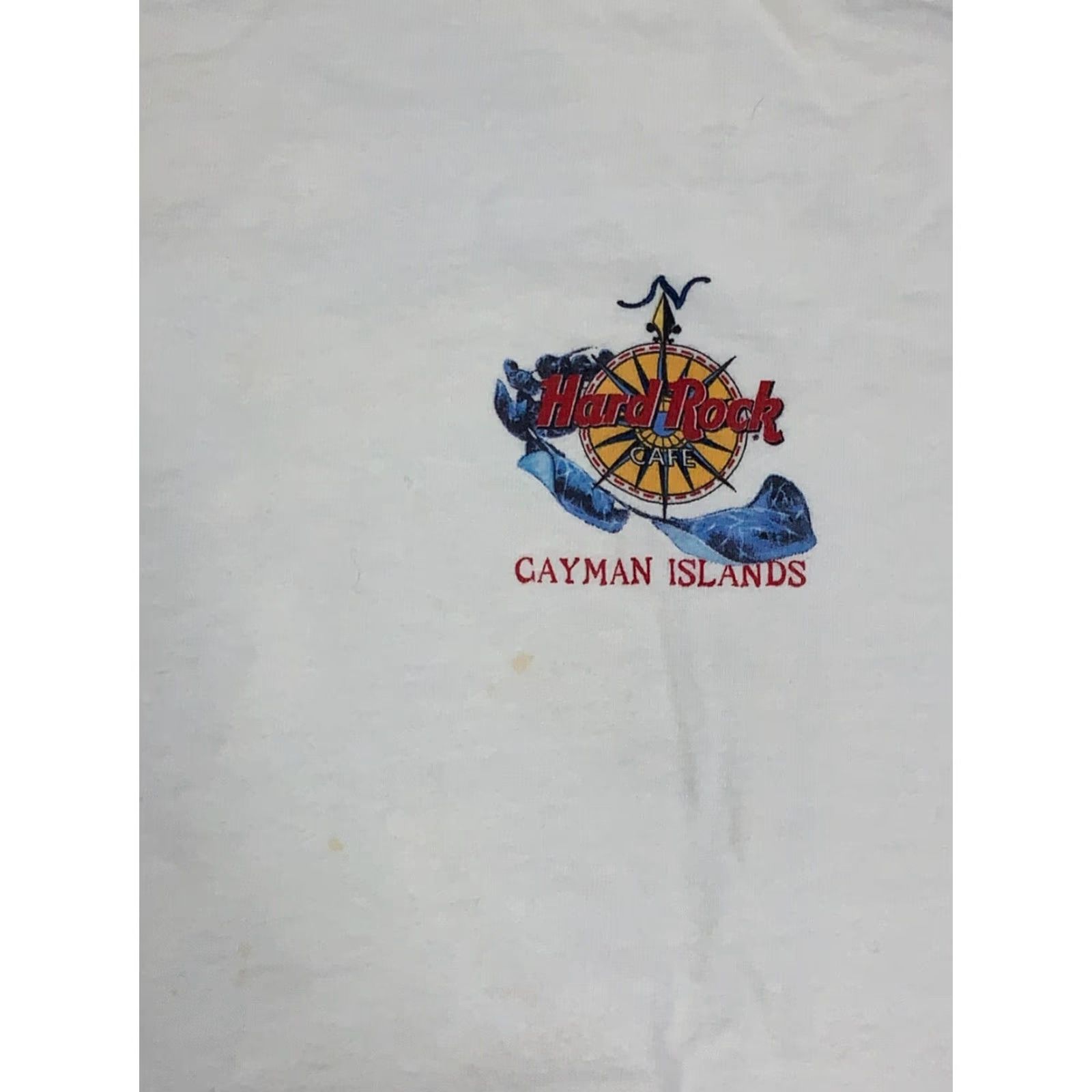 Hard Rock Cafe VINTAGE Hard Rock Cafe Heavy Tee Mens XL White Cayman Islands Ocean Fish 11191 Shirt Mens XL White Ocean Fish 90s Size US XL / EU 56 / 4 - 5 Thumbnail