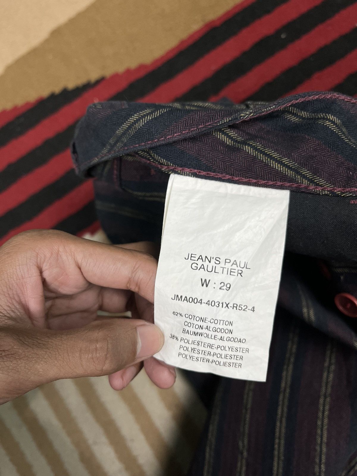 Jean Paul Gaultier Jean’s Paul Gaultier Streep Jeans Pants Size US 30 / EU 46 - 11 Thumbnail