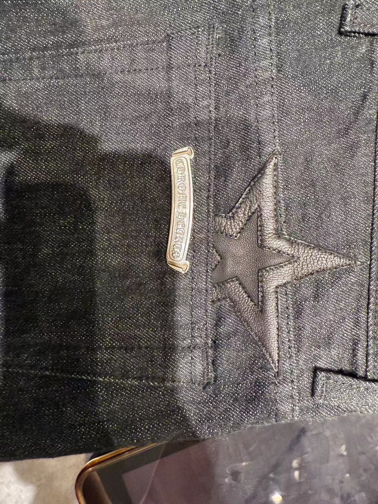 Chrome Hearts Leather star patch Fleur knee denim jeans Size US 32 / EU 48 - 4 Thumbnail