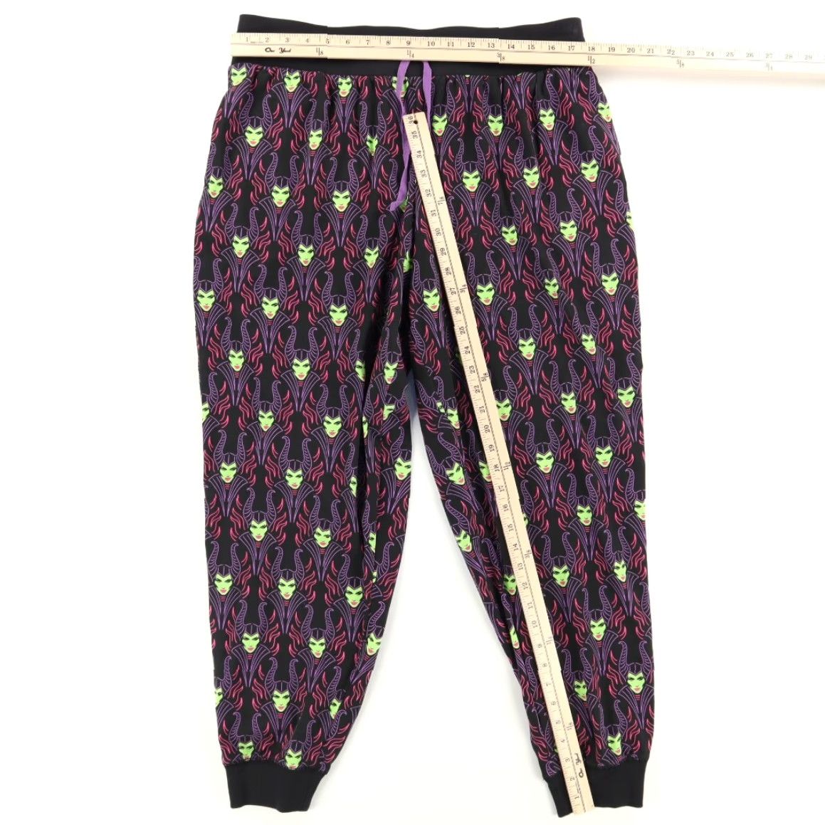 Disney Disney Sleepwear Maleficent Terry Jogger Pants Black All Over Print Women's XL Size 40" / US 18 - 3 Thumbnail