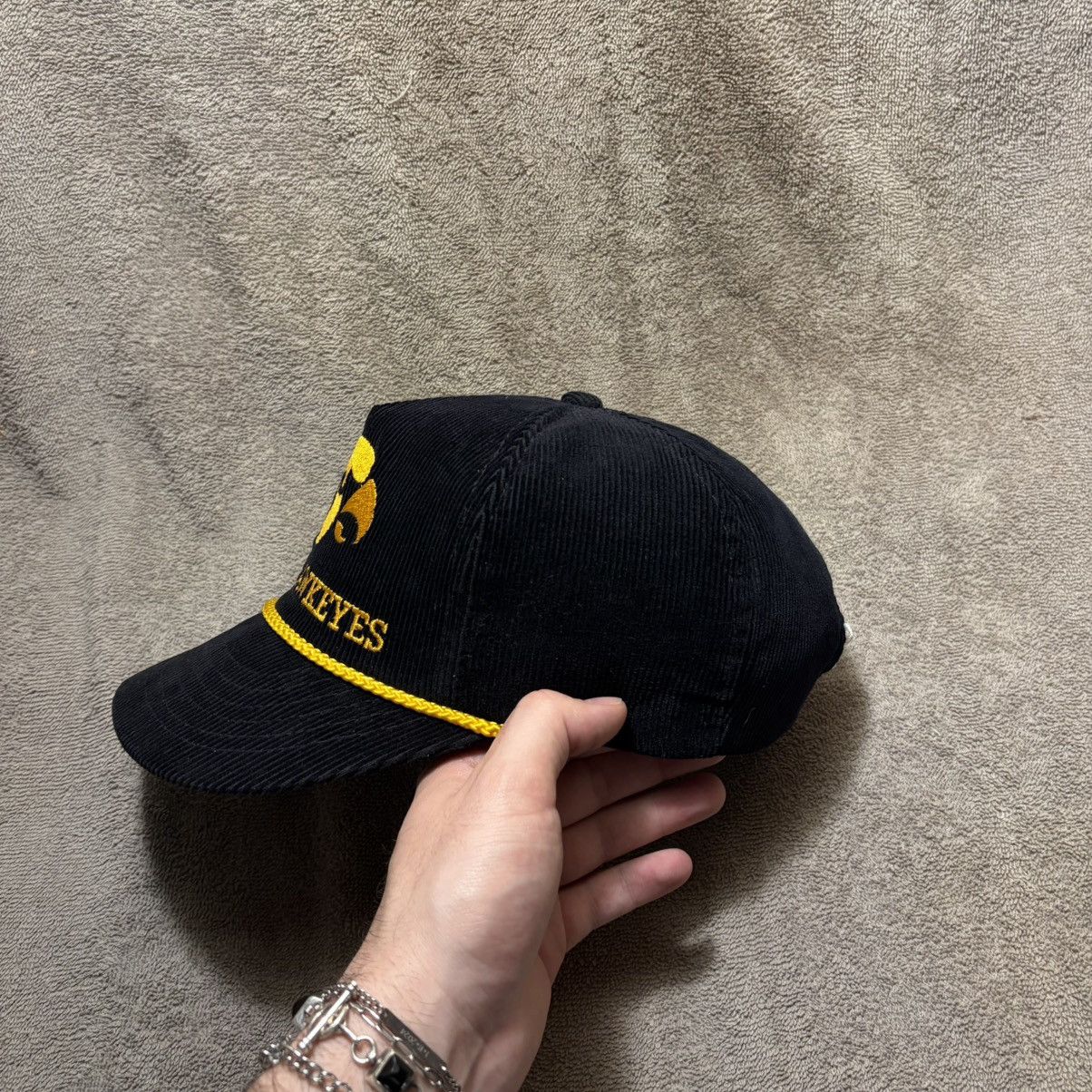Vintage Vintage 80s Iowa Hawkeyes Corduroy Hat Leather Strap Logo Size ONE SIZE - 7 Thumbnail