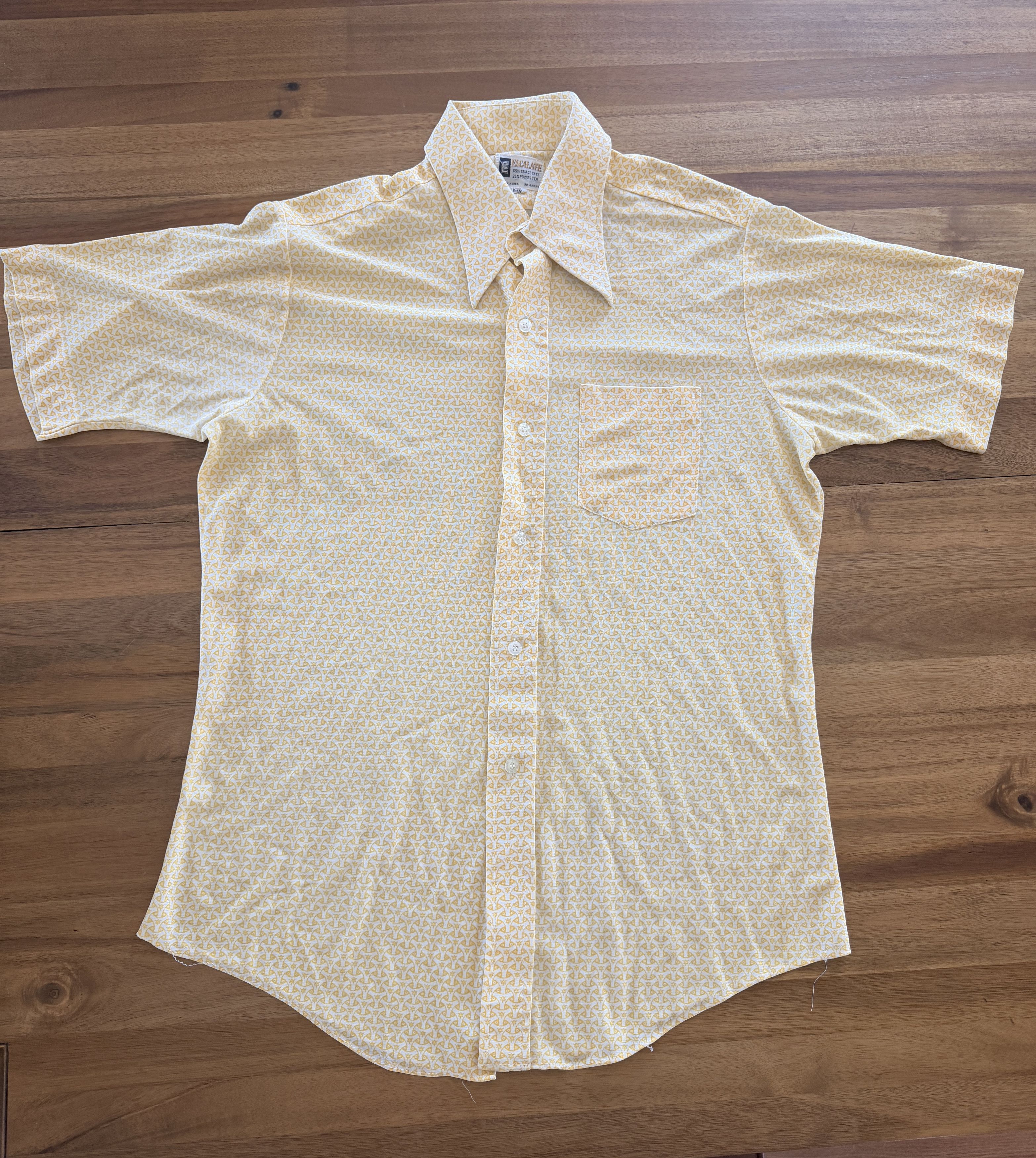 Other Vintage 1970s Escalate Geometric Print Short Sleeve Shirt Size US S / EU 44-46 / 1 - 1 Thumbnail