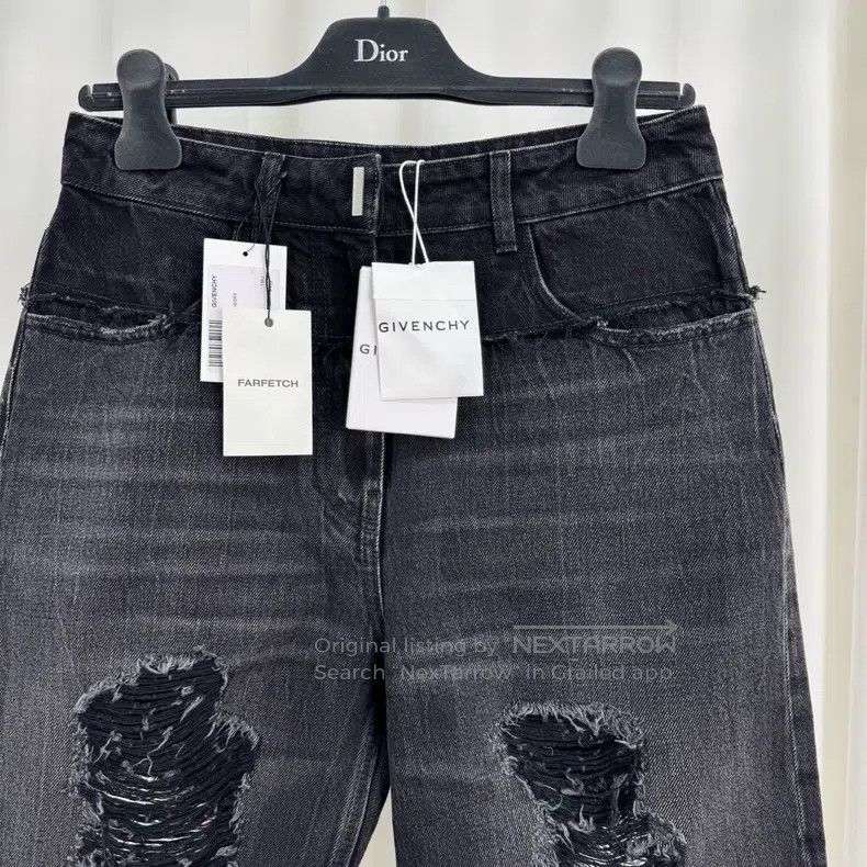 Givenchy Givenchy SizeS Washed Destroyed Torn Denim Shorts (Size 36) Size US 31 - 3 Thumbnail