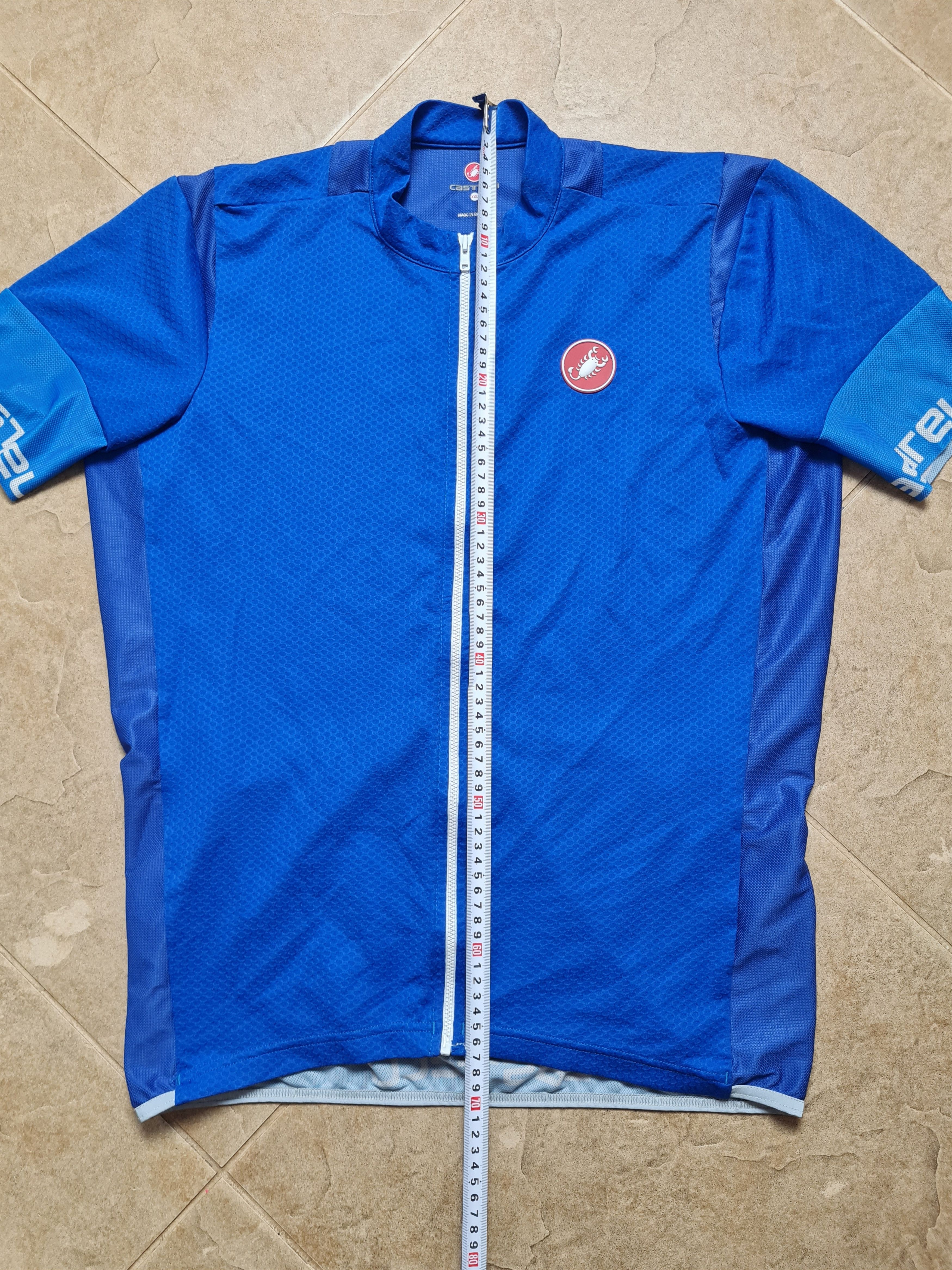 Other Bike Shirt CASTELLI ENTRANTA CYCLING Shirt Blue YKK VISLON Size US XXL / EU 58 / 5 - 4 Thumbnail