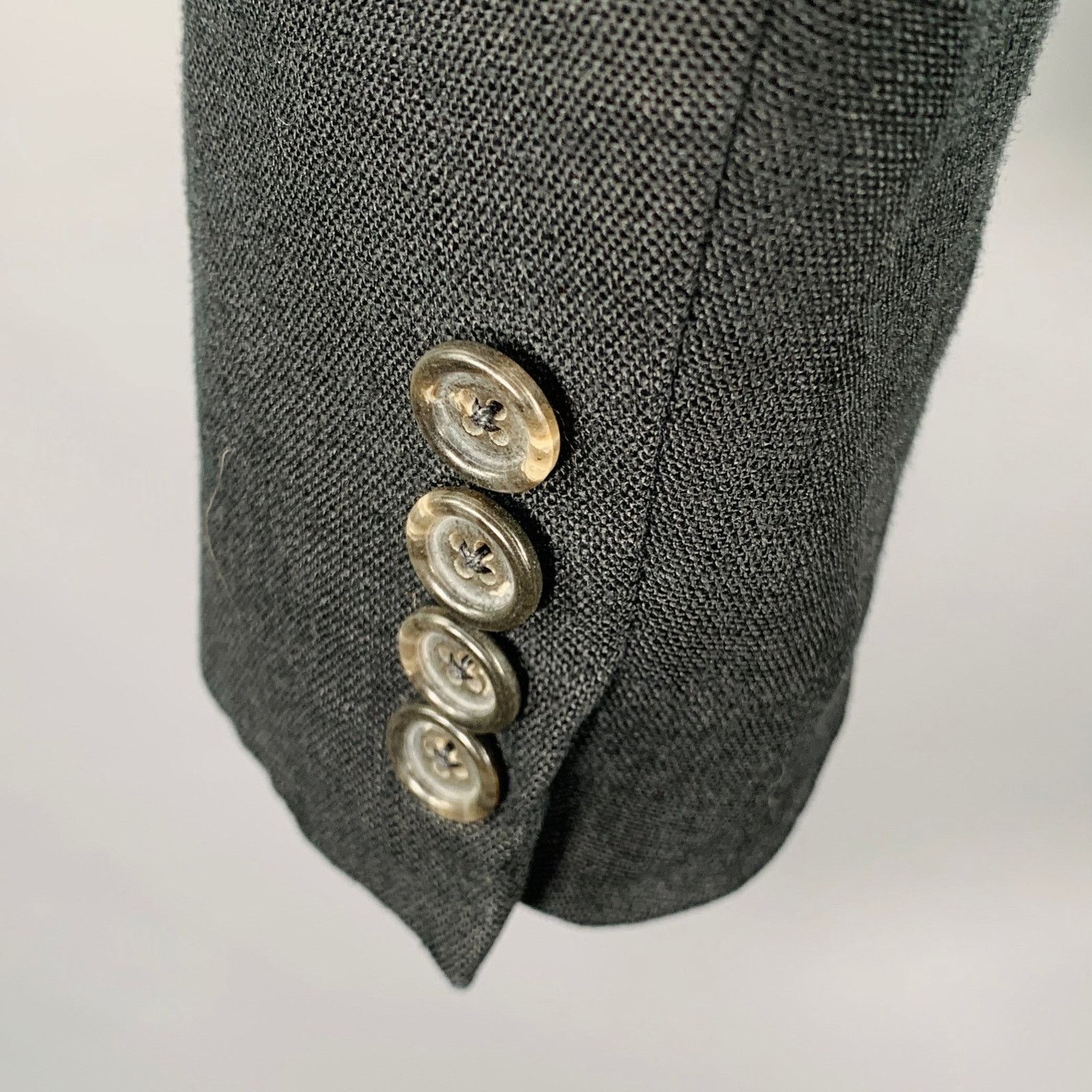 Polo Ralph Lauren Size M Black Linen Notch Lapel Sport Coat Size 38R - 6 Thumbnail