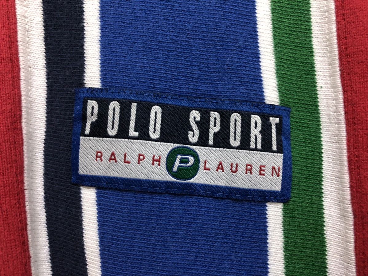 Polo Ralph Lauren 90s 🔥 POLO SPORT VERTICAL STRIPE POLO RUGBY LONGSLEEVE RARE Size US M / EU 48-50 / 2 - 6 Thumbnail