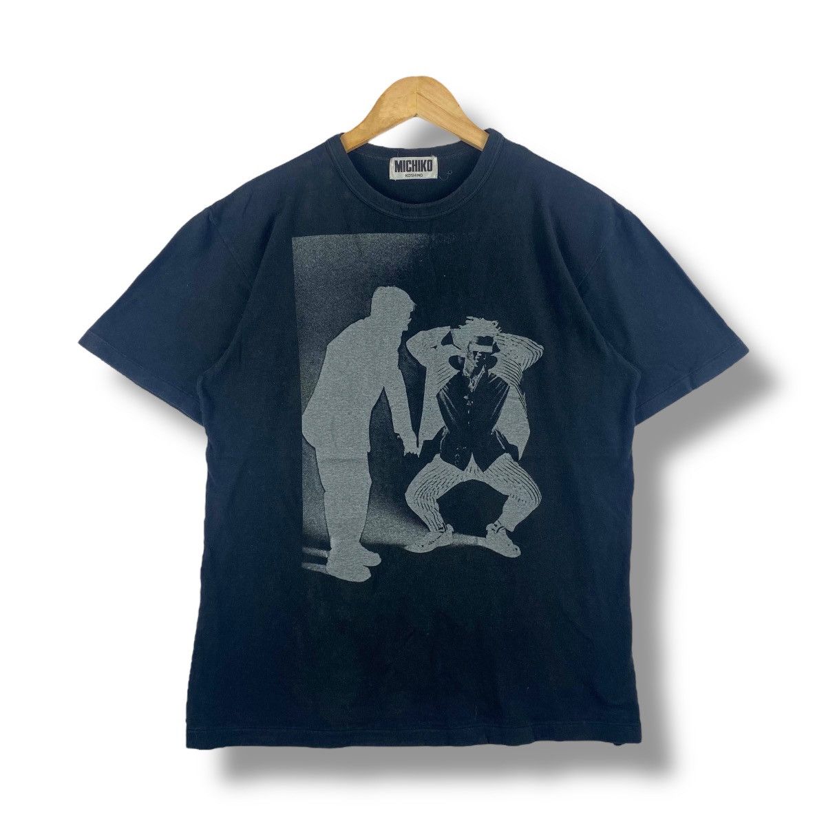 Vintage 90s MICHIKO KOSHINO Graphic Faded Tee Shirt