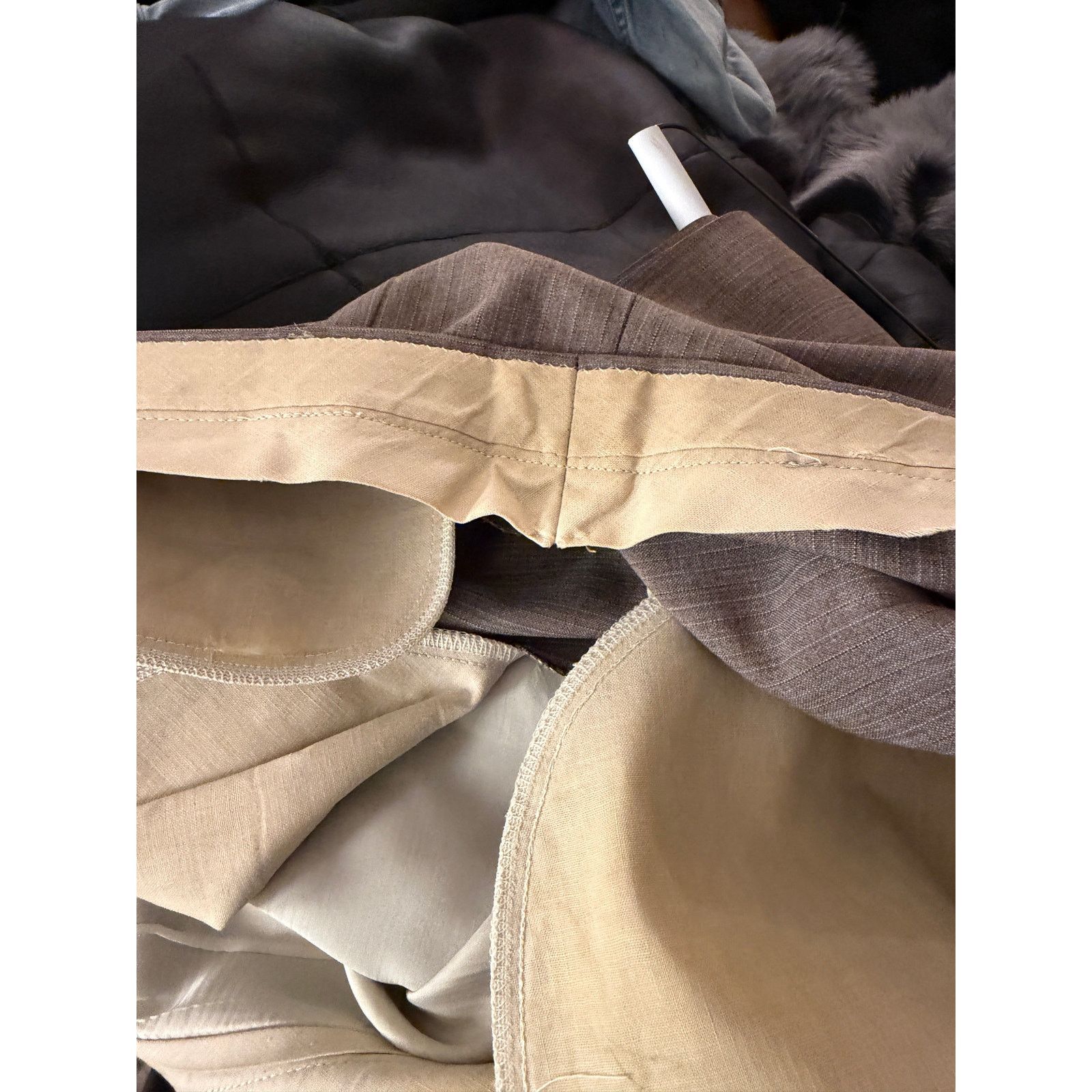 Yves Saint Laurent Vintage Yves Saint Laurent Grodins Wool 2BTN 2 PC Full Suit Size 34R - 8 Thumbnail