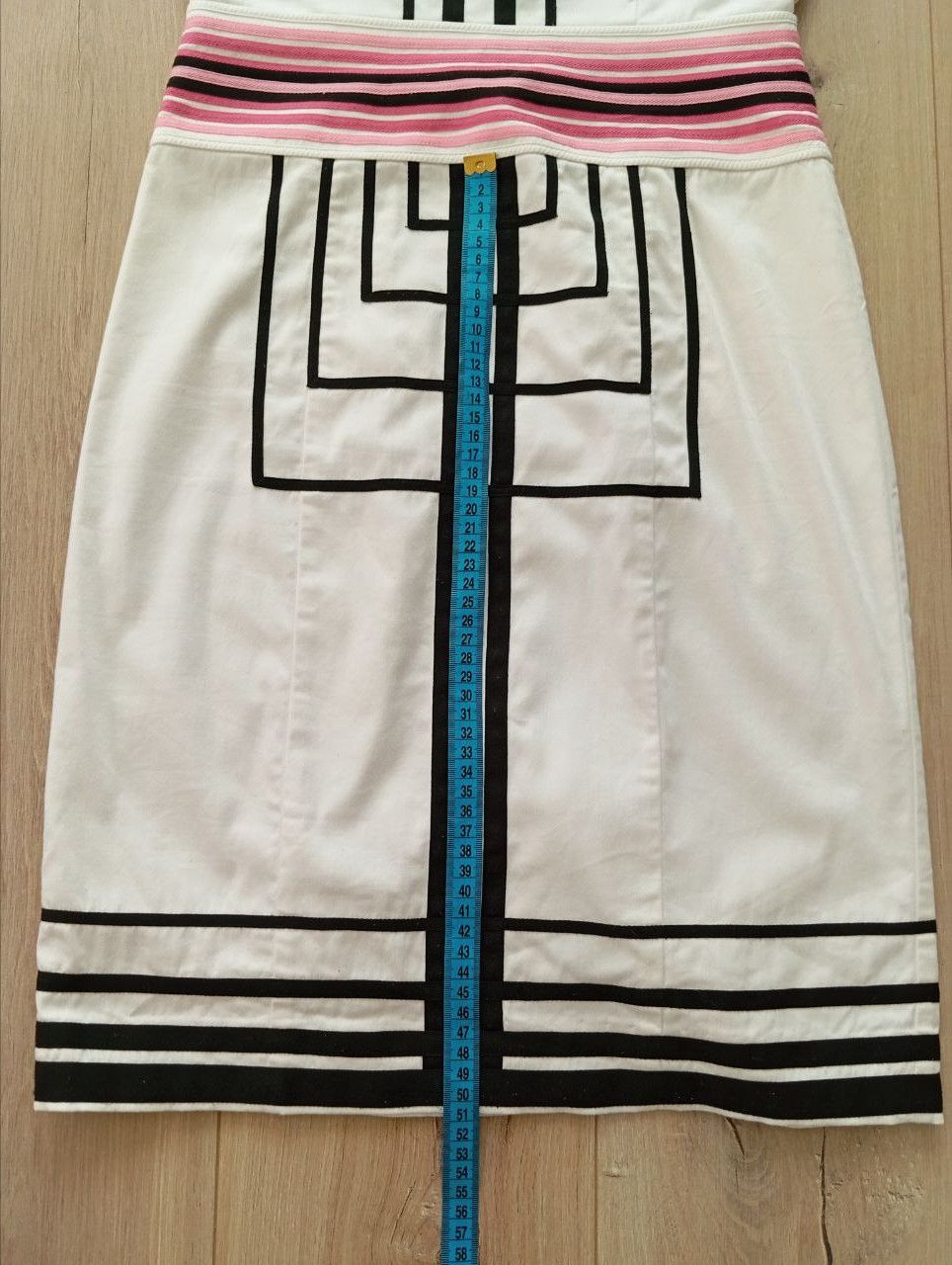 Karen Millen Karen Millen Geometric Stripe Bodycon Dress White Pink 10 Size M / US 6-8 / IT 42-44 - 16 Thumbnail