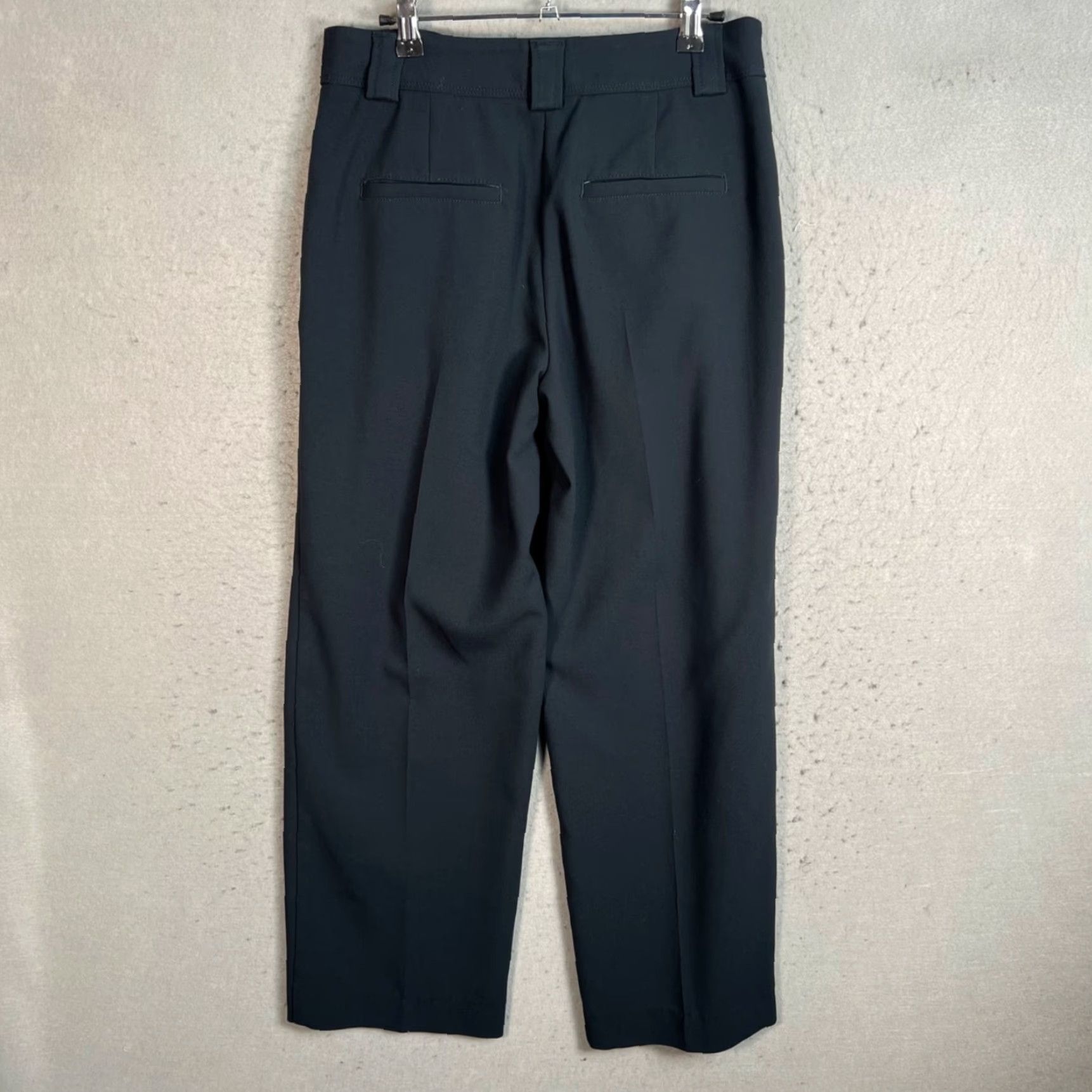 Vintage Maeve Black Pleated Wide-Leg Trousers Womens Size 6 Pants Size 28" / US 6 / IT 42 - 2 Thumbnail