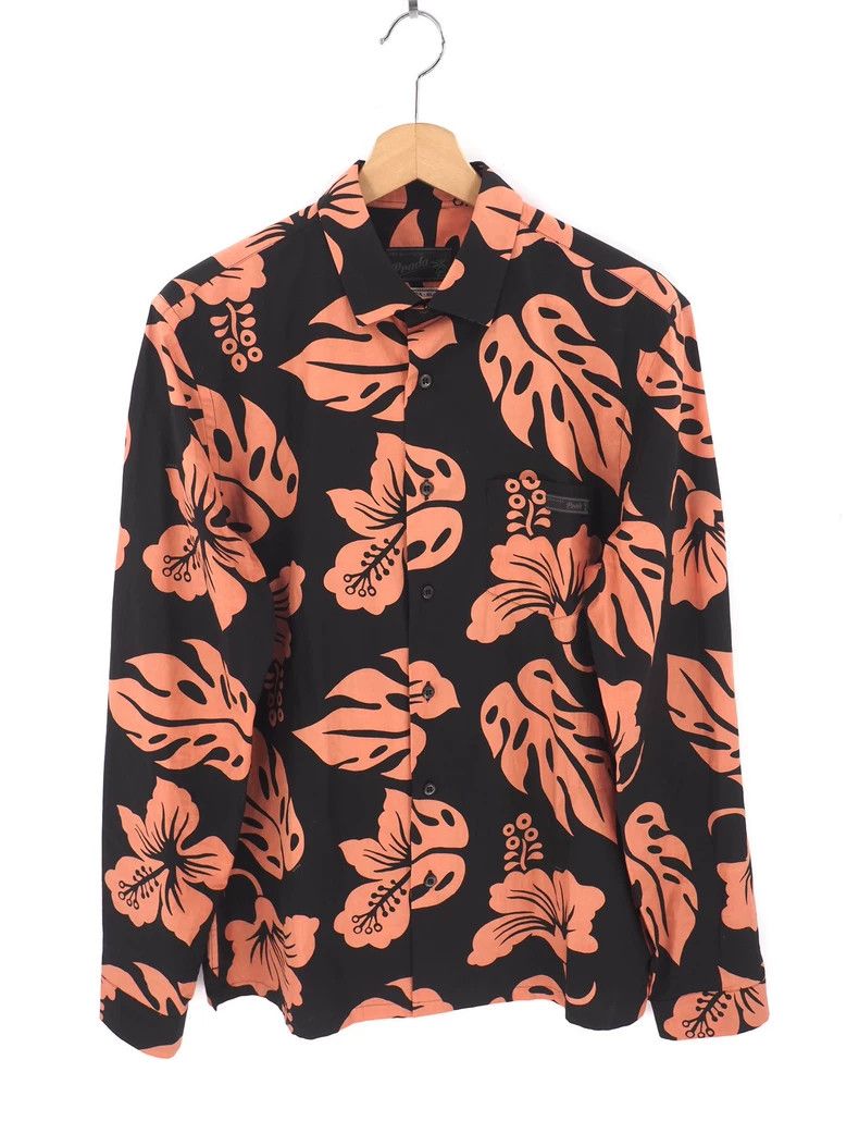Prada PRADA ss14 Black Orange Floral Shirt 2501-Nextarrow Size US XXS / EU 40 - 3 Thumbnail